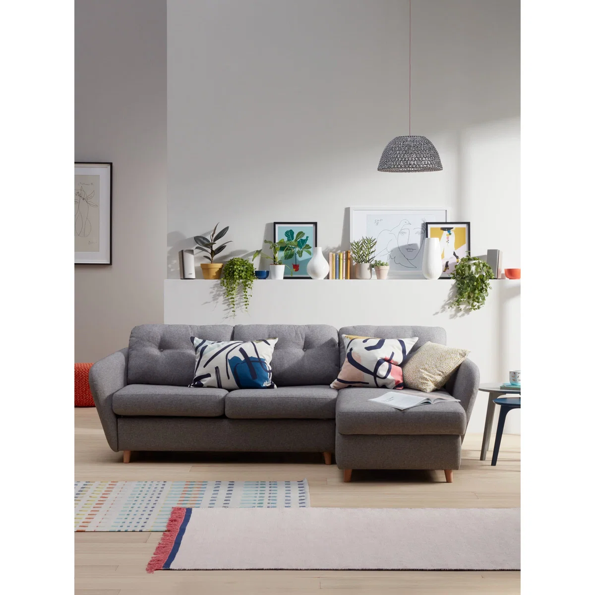 House by John Lewis Arlo RHF Chaise with Storage Sofa Bed, Light Leg – image 10