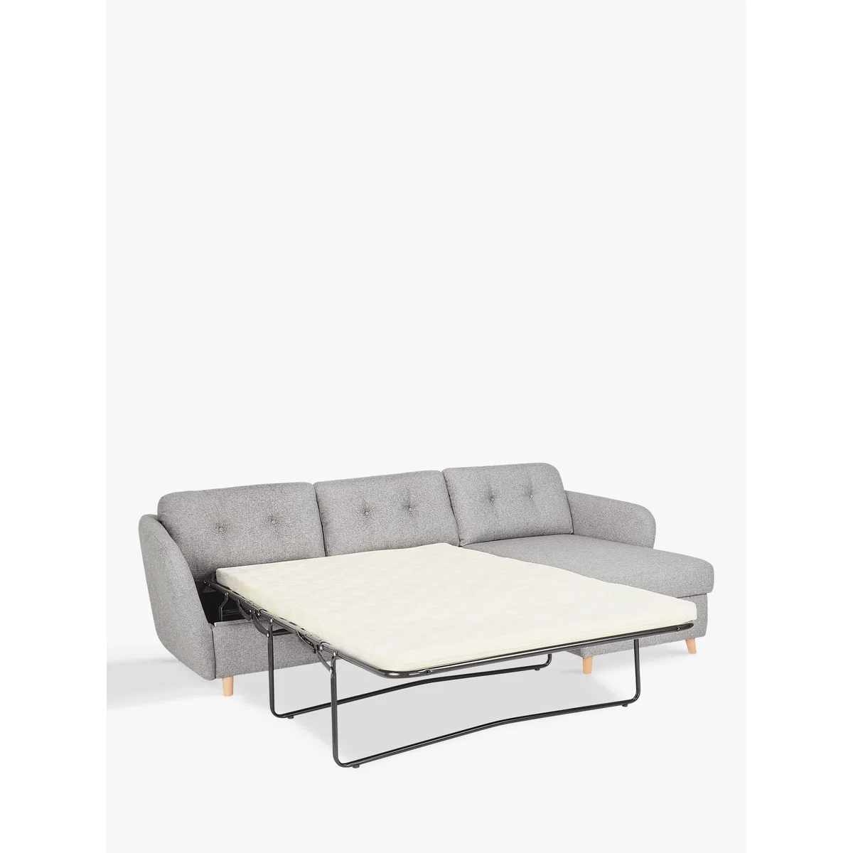 House by John Lewis Arlo RHF Chaise with Storage Sofa Bed, Light Leg – image 2