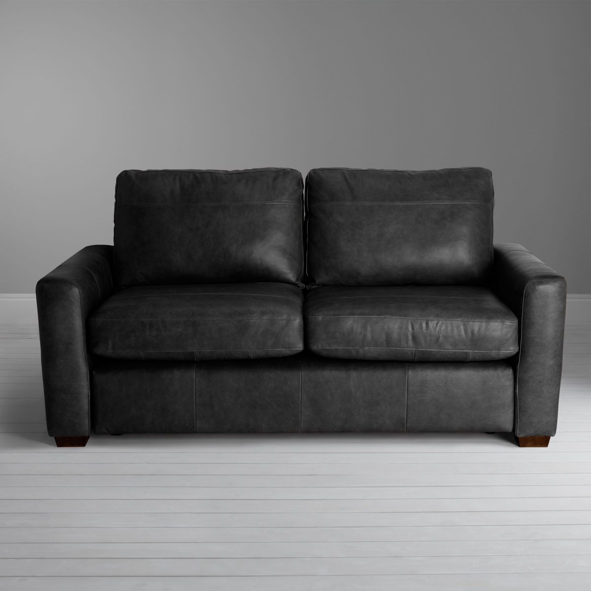 House by John Lewis Oliver Leather Medium 2 Seater Sofa, Dark Leg – image 4