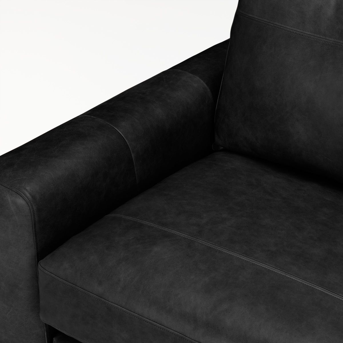 House by John Lewis Oliver Leather Medium 2 Seater Sofa, Dark Leg – image 7