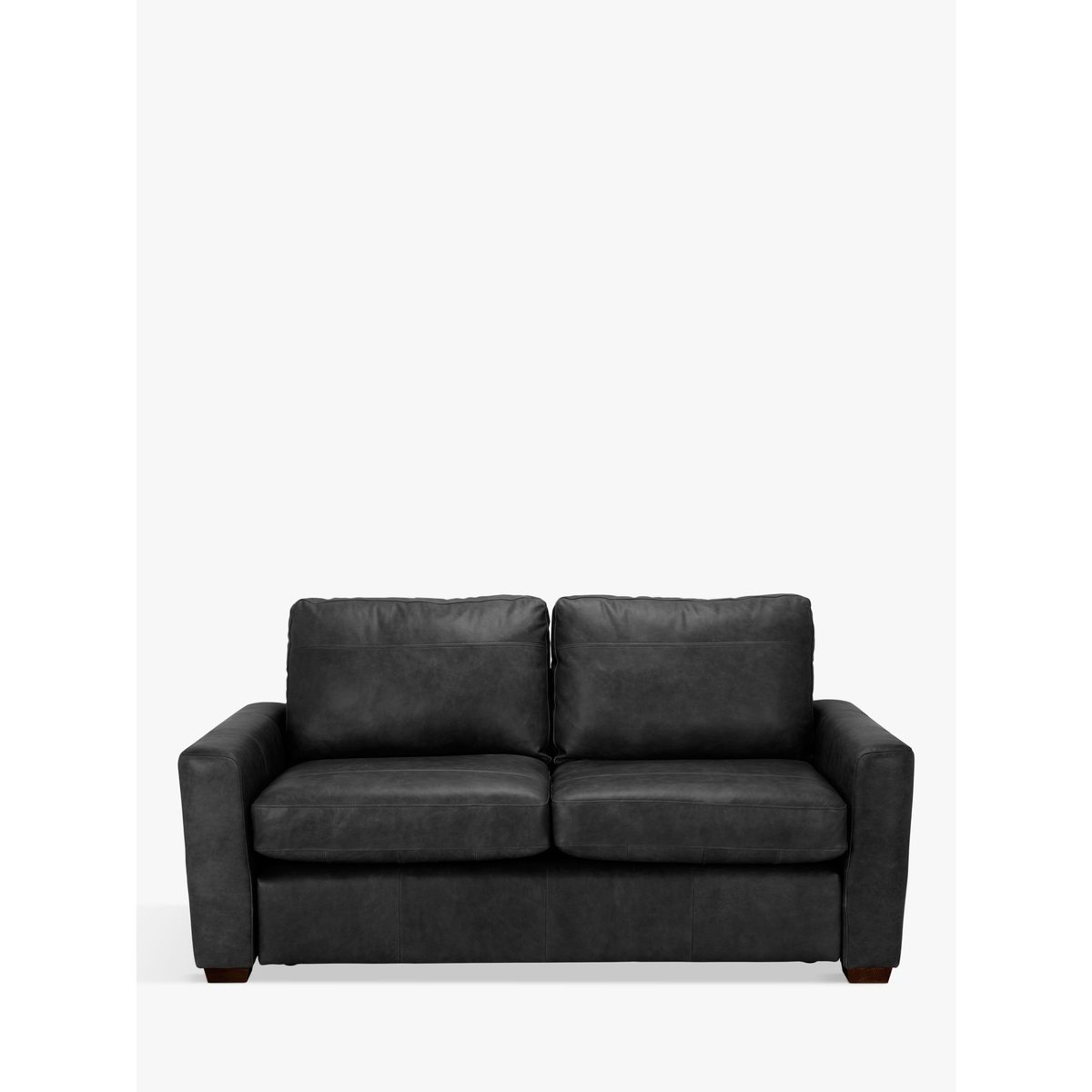 House by John Lewis Oliver Leather Medium 2 Seater Sofa, Dark Leg – image 2