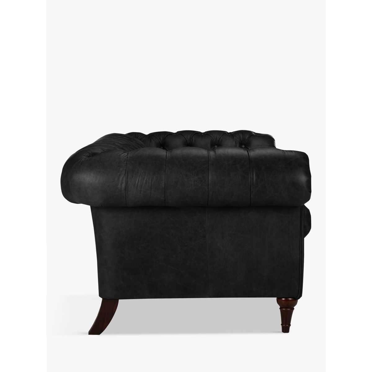 John Lewis & Partners Cromwell Chesterfield Leather Small 2 Seater Sofa, Dark Leg – image 4