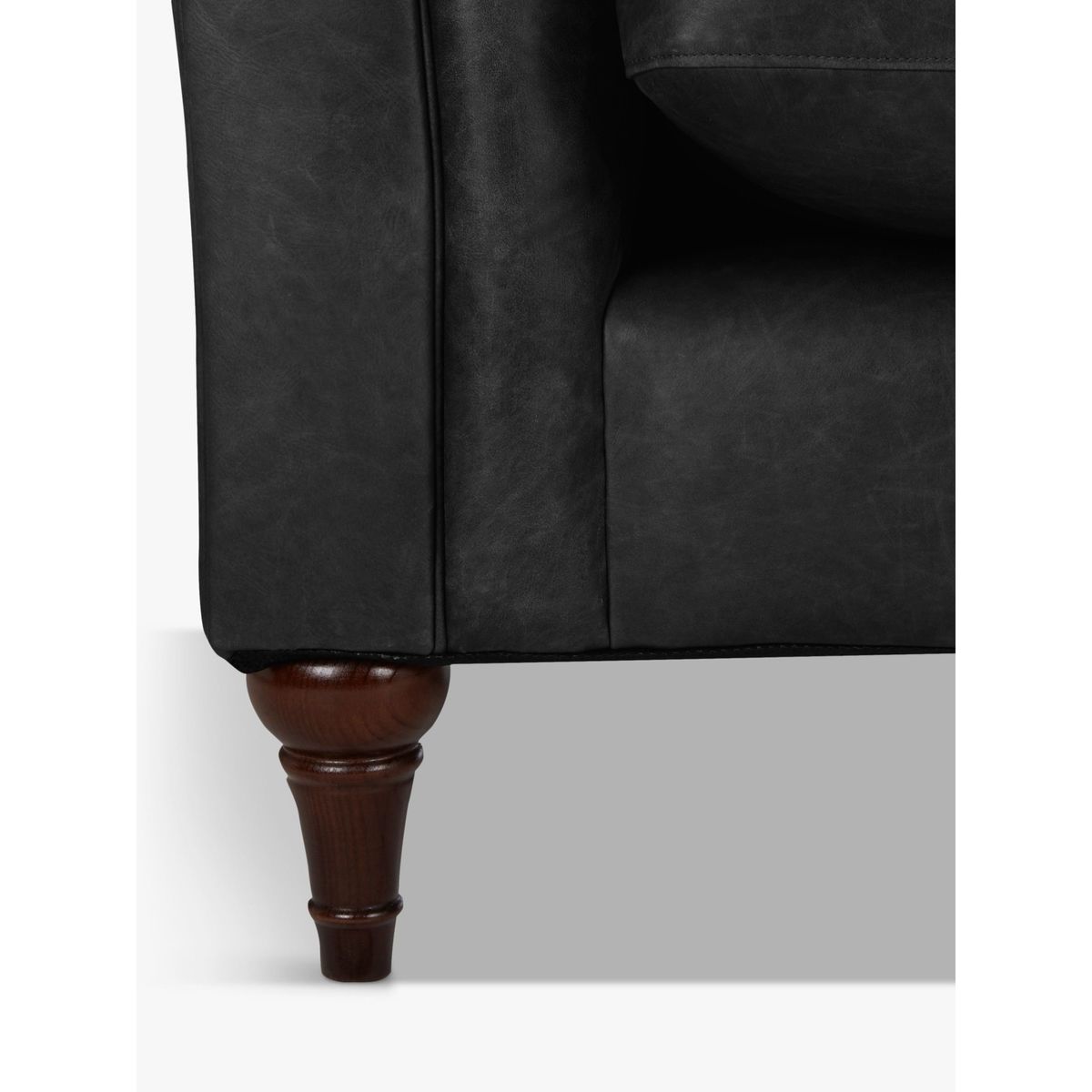 John Lewis & Partners Cromwell Chesterfield Leather Small 2 Seater Sofa, Dark Leg – image 7