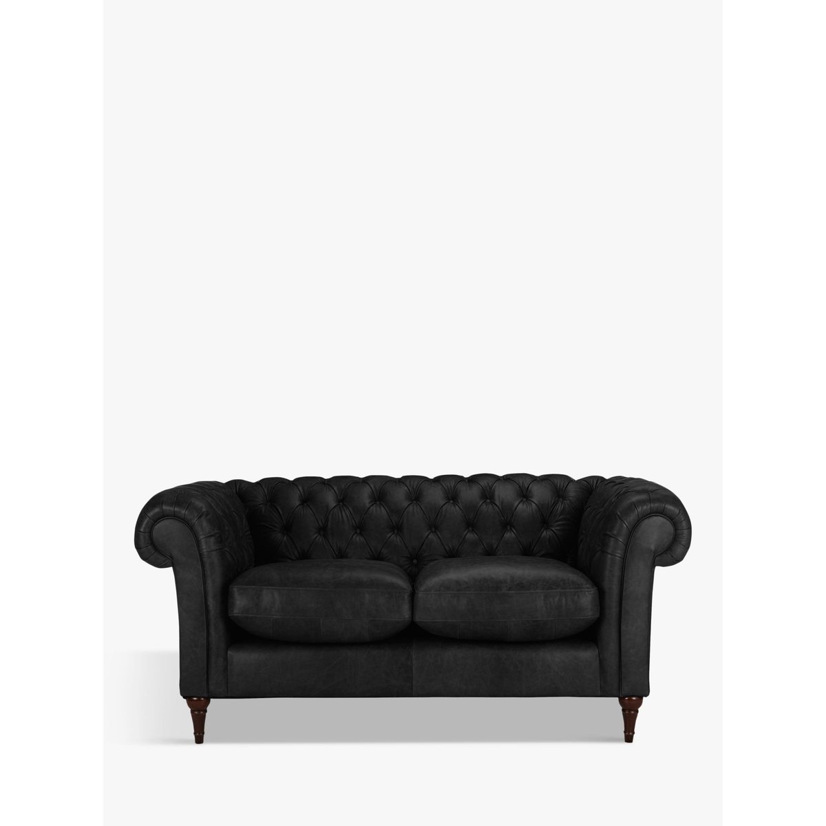 John Lewis & Partners Cromwell Chesterfield Leather Small 2 Seater Sofa, Dark Leg – image 2
