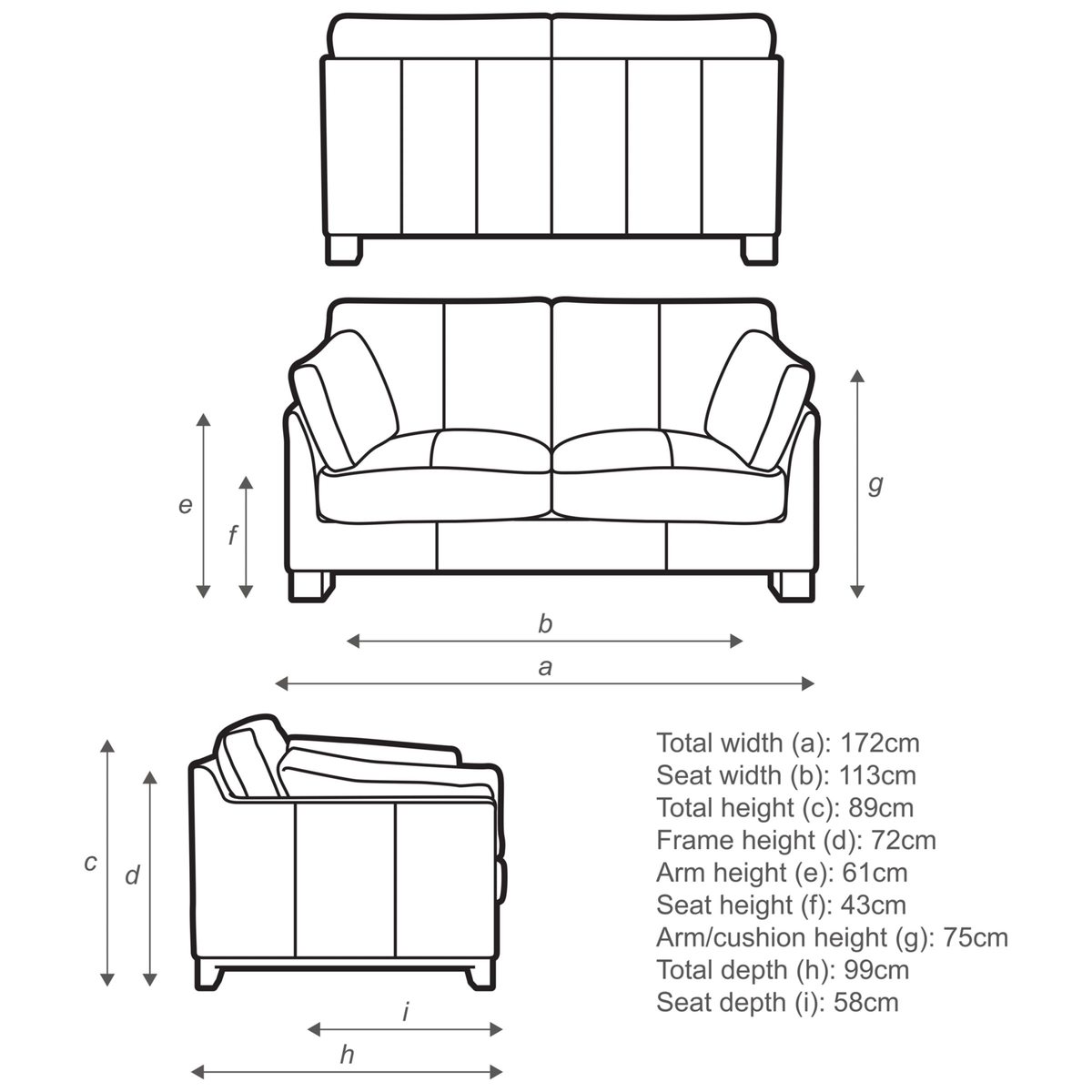John Lewis & Partners Ikon Medium 2 Seater Leather Sofa, Dark Leg – image 3