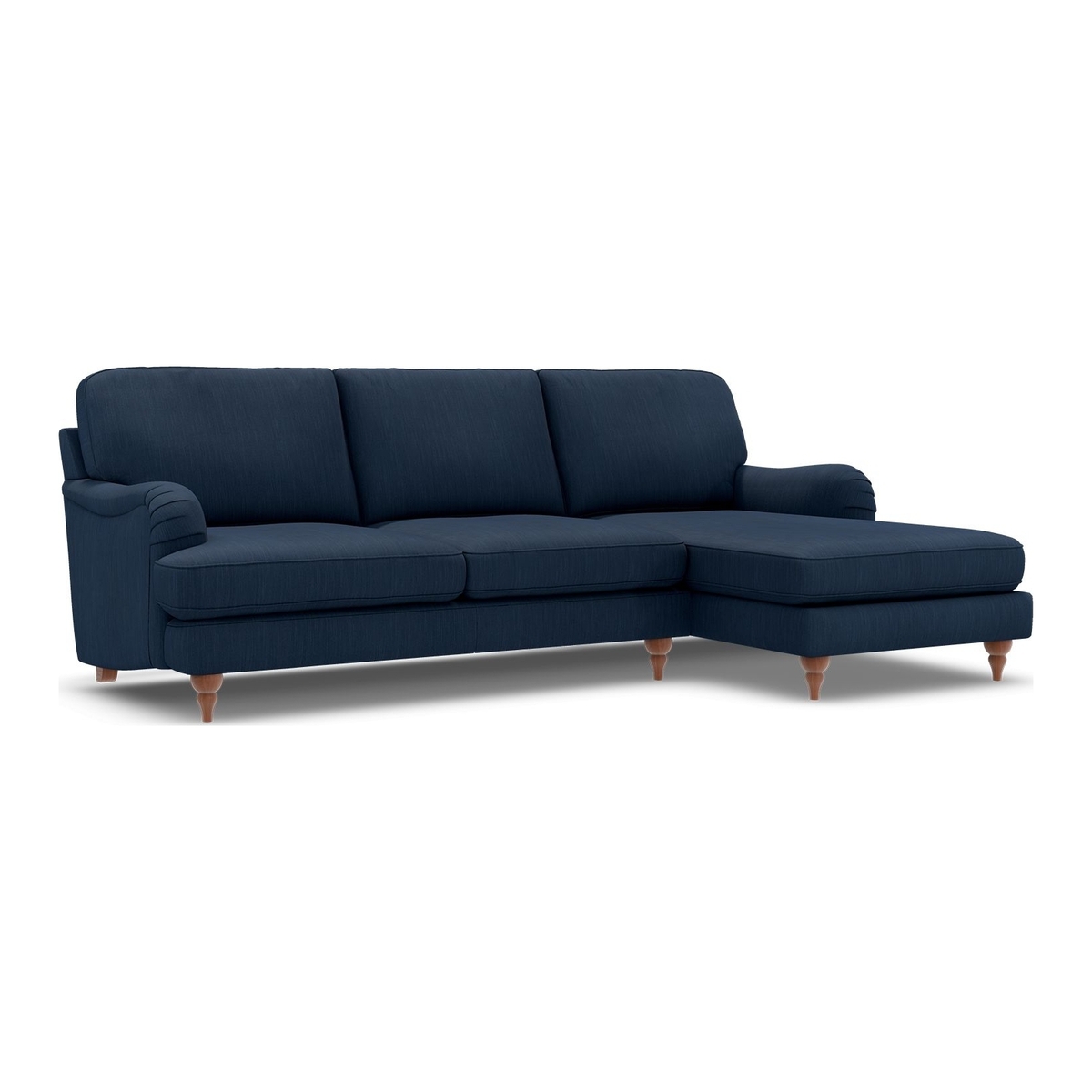 M&S Rochester Corner Chaise Sofa (Right-Hand) - R3STC - Navy, Navy,Peacock,Grey,Emerald,Dusky Pink,Dark Ochre,Natural,Duck Egg,Charcoal,Ochre,Steel – image 1