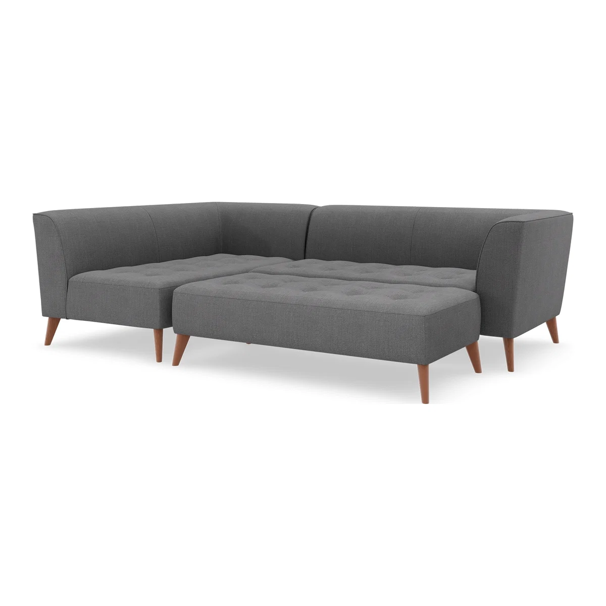 M&S Luna Module Sofa & Foot Stool (Left-Hand) - LH3MD - Duck Egg, Duck Egg,Peacock,Charcoal,Natural,Dusky Pink,Grey,Navy,Dark Ochre,Ochre,Steel,Emerald – image 1