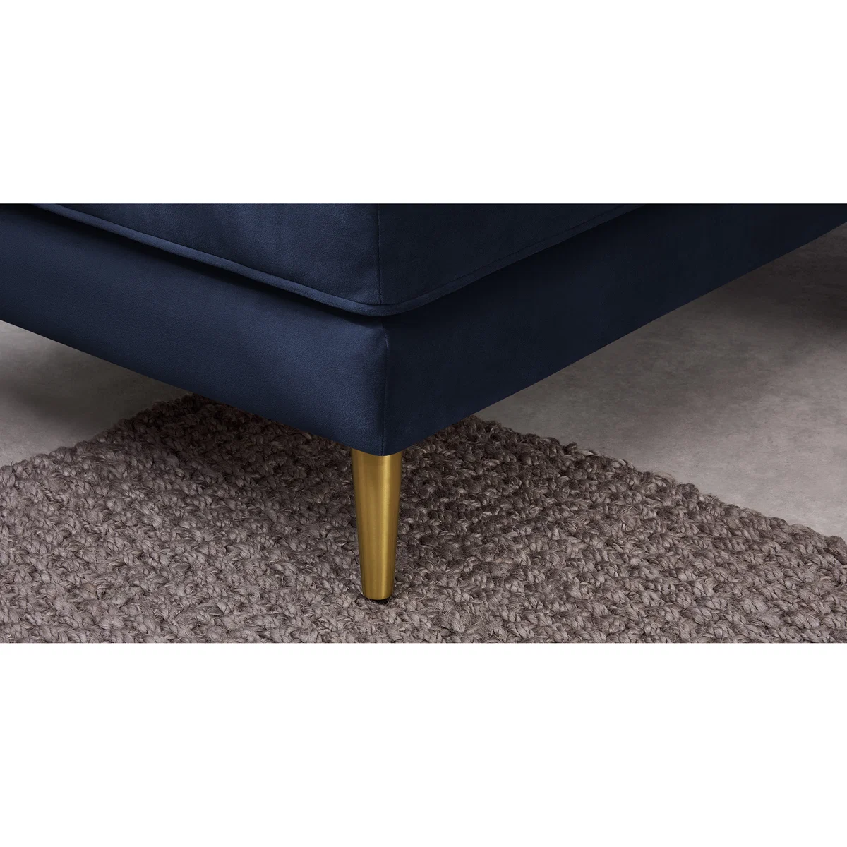 Amicie Left Hand Facing Chaise End Corner Sofa, Royal Blue Velvet – image 4