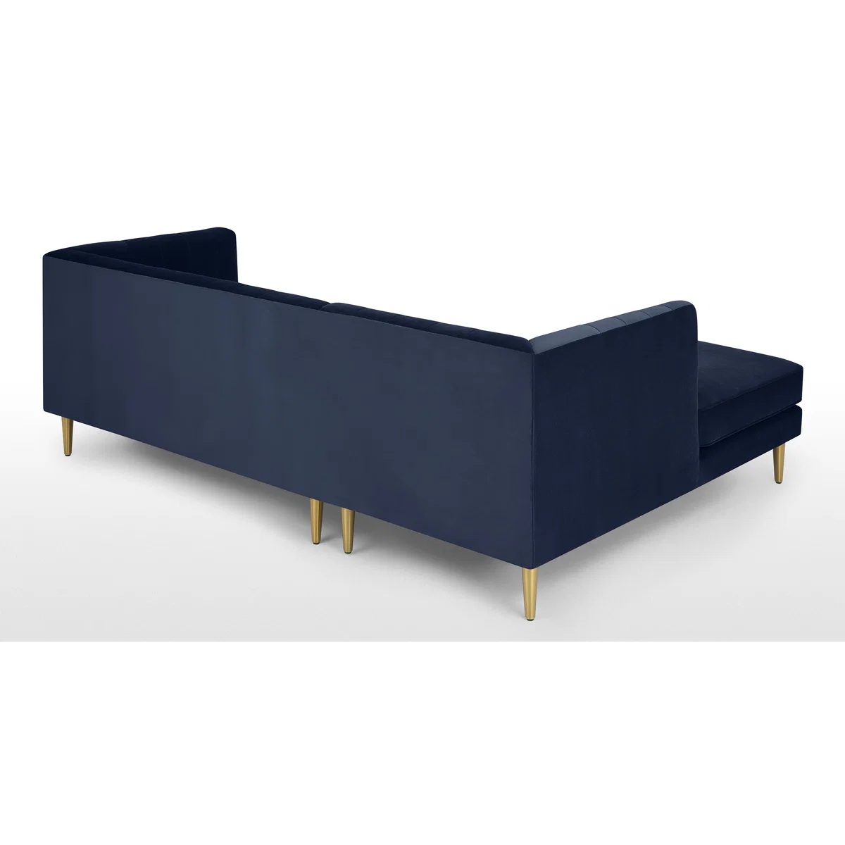Amicie Left Hand Facing Chaise End Corner Sofa, Royal Blue Velvet – image 5