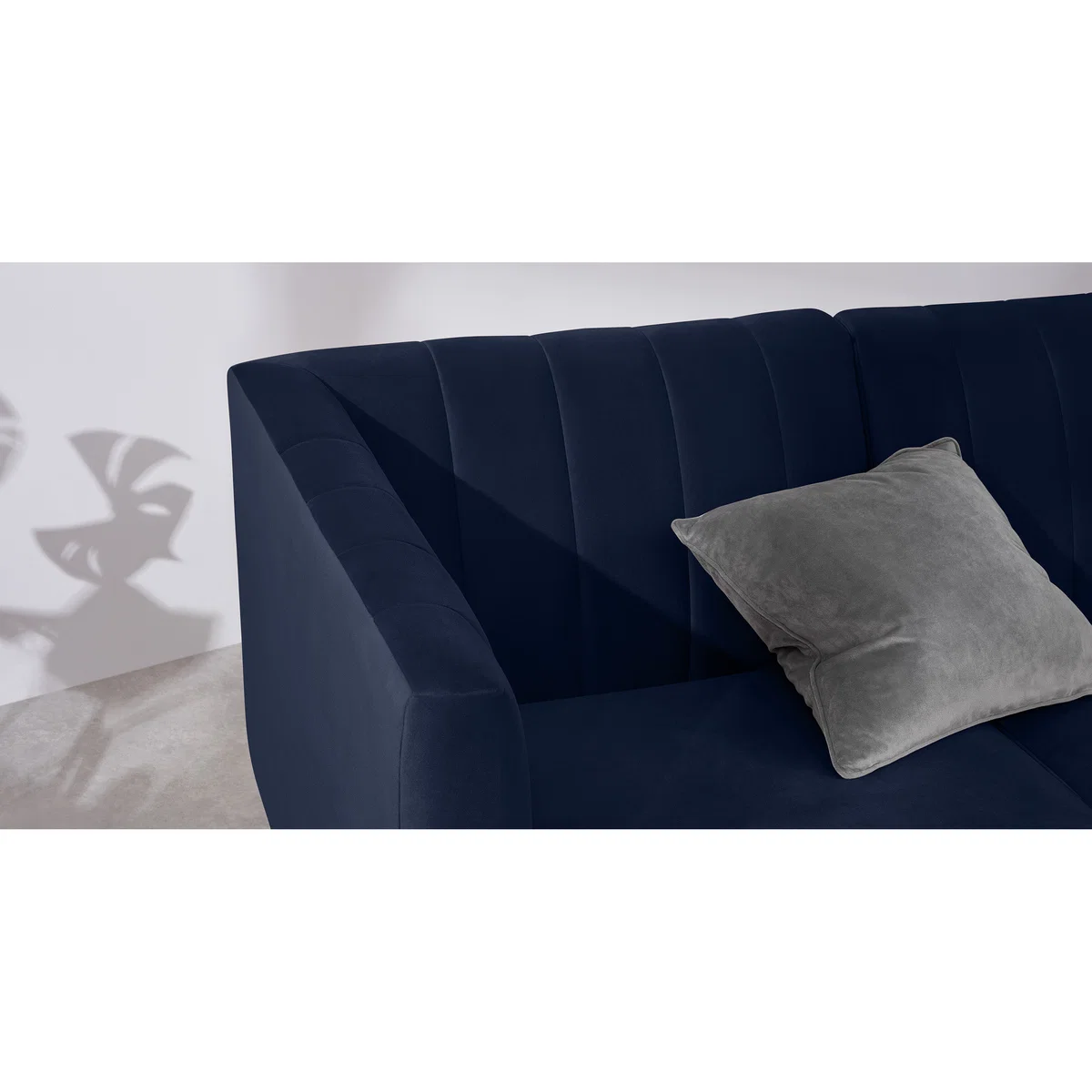 Amicie Left Hand Facing Chaise End Corner Sofa, Royal Blue Velvet – image 6