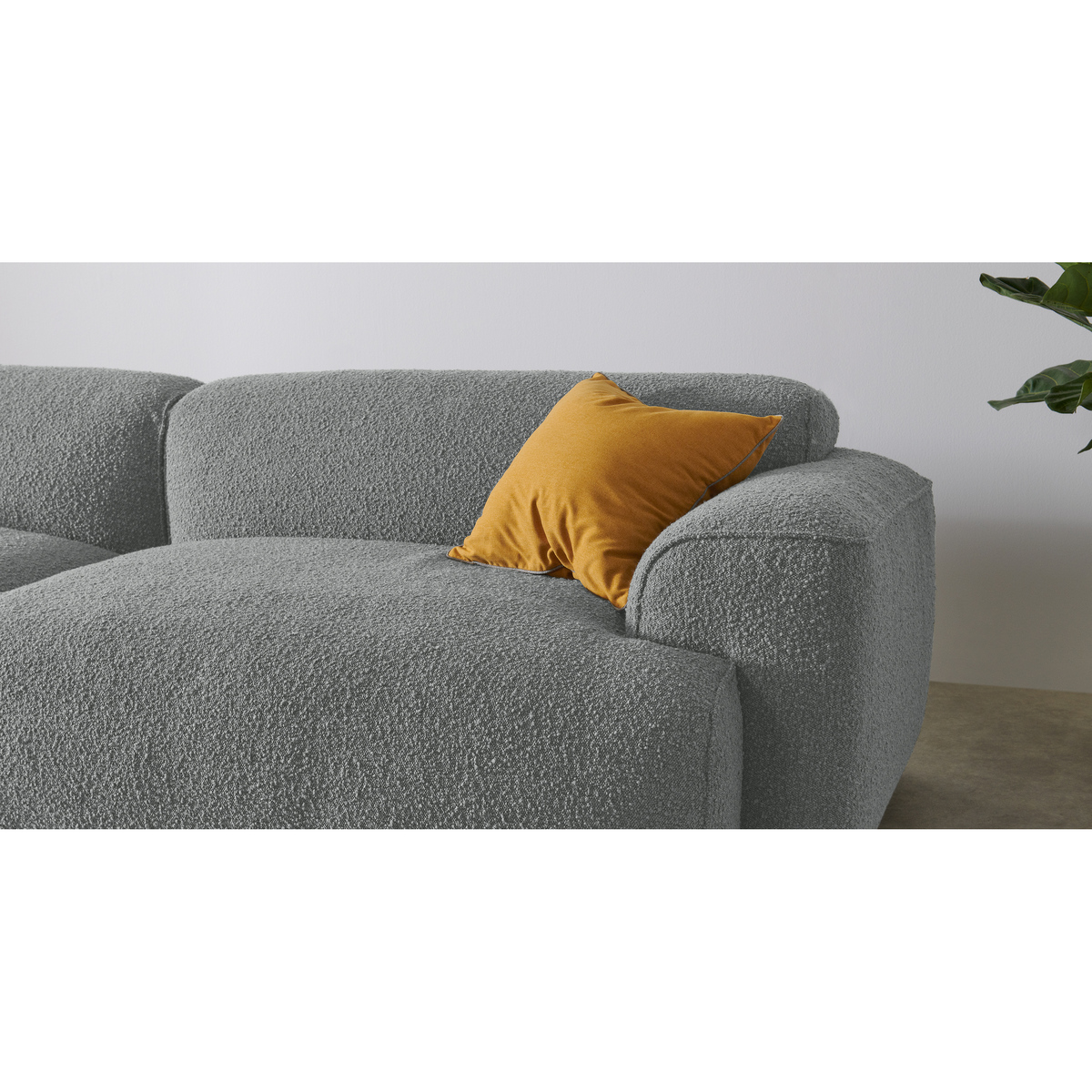 Avalon 3 Seater Sofa, Steel Boucle – image 4