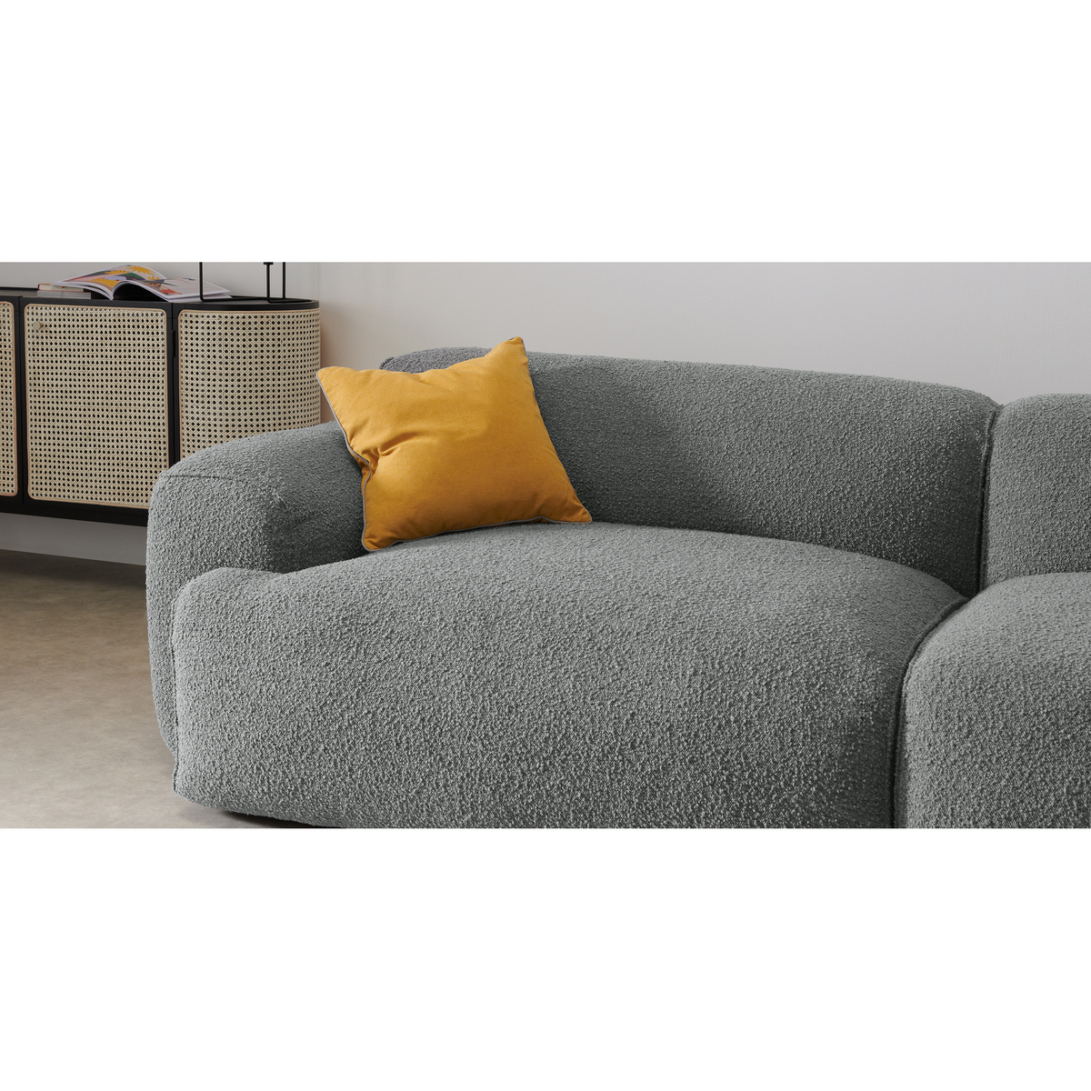 Avalon 3 Seater Sofa, Steel Boucle – image 6