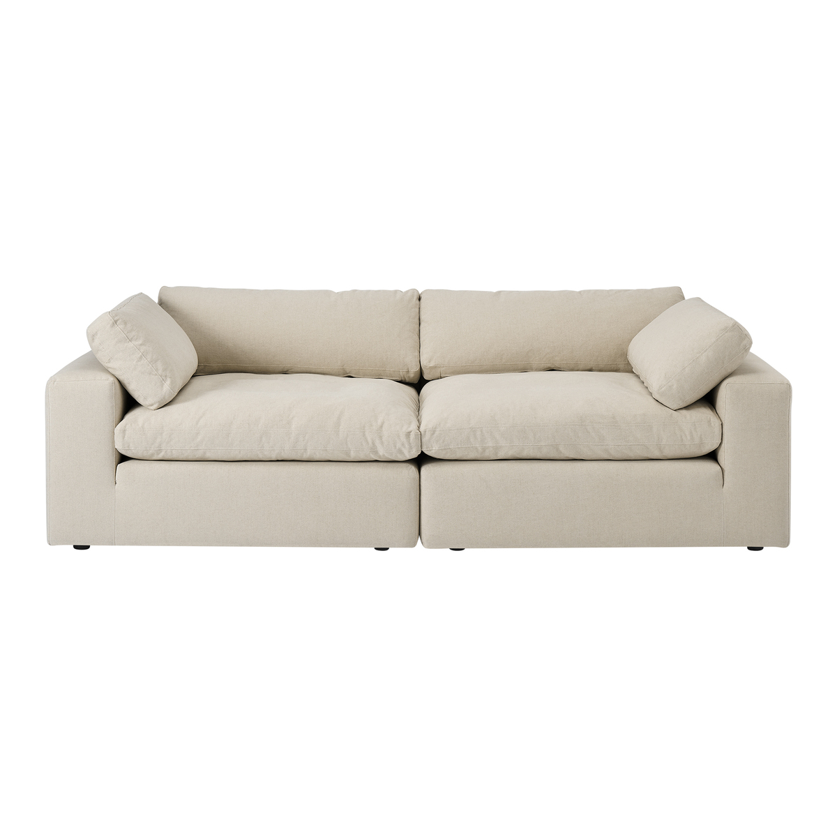 Samona 3 Seater Sofa, Natural Cotton & Linen Mix – image 1