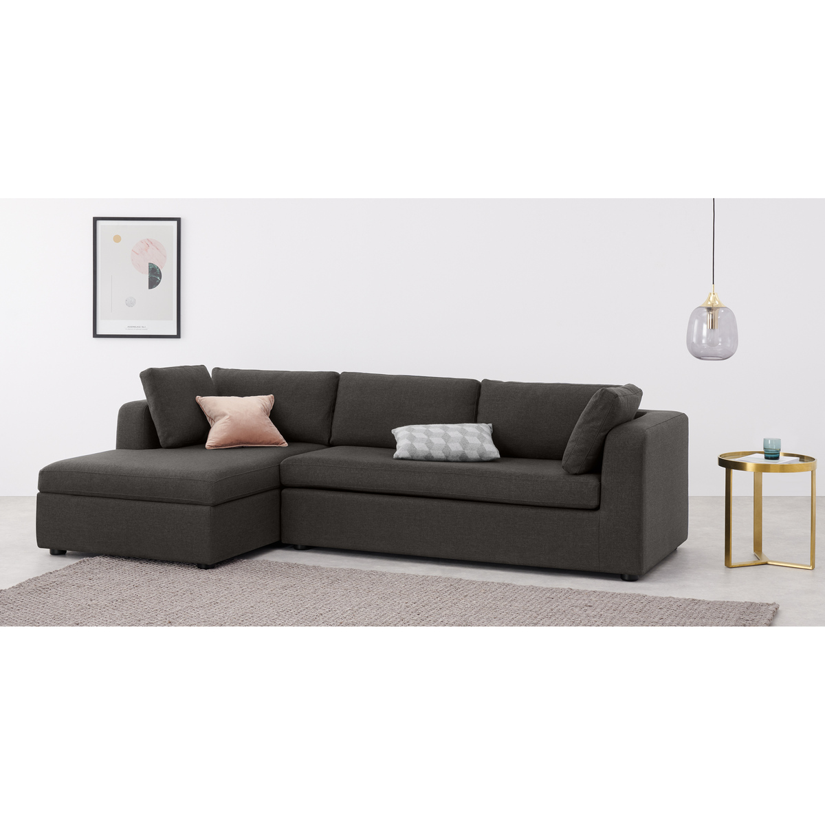 Mogen Left Hand Facing ChaIse End Sofa Bed with Storage, Oyster Grey – image 3