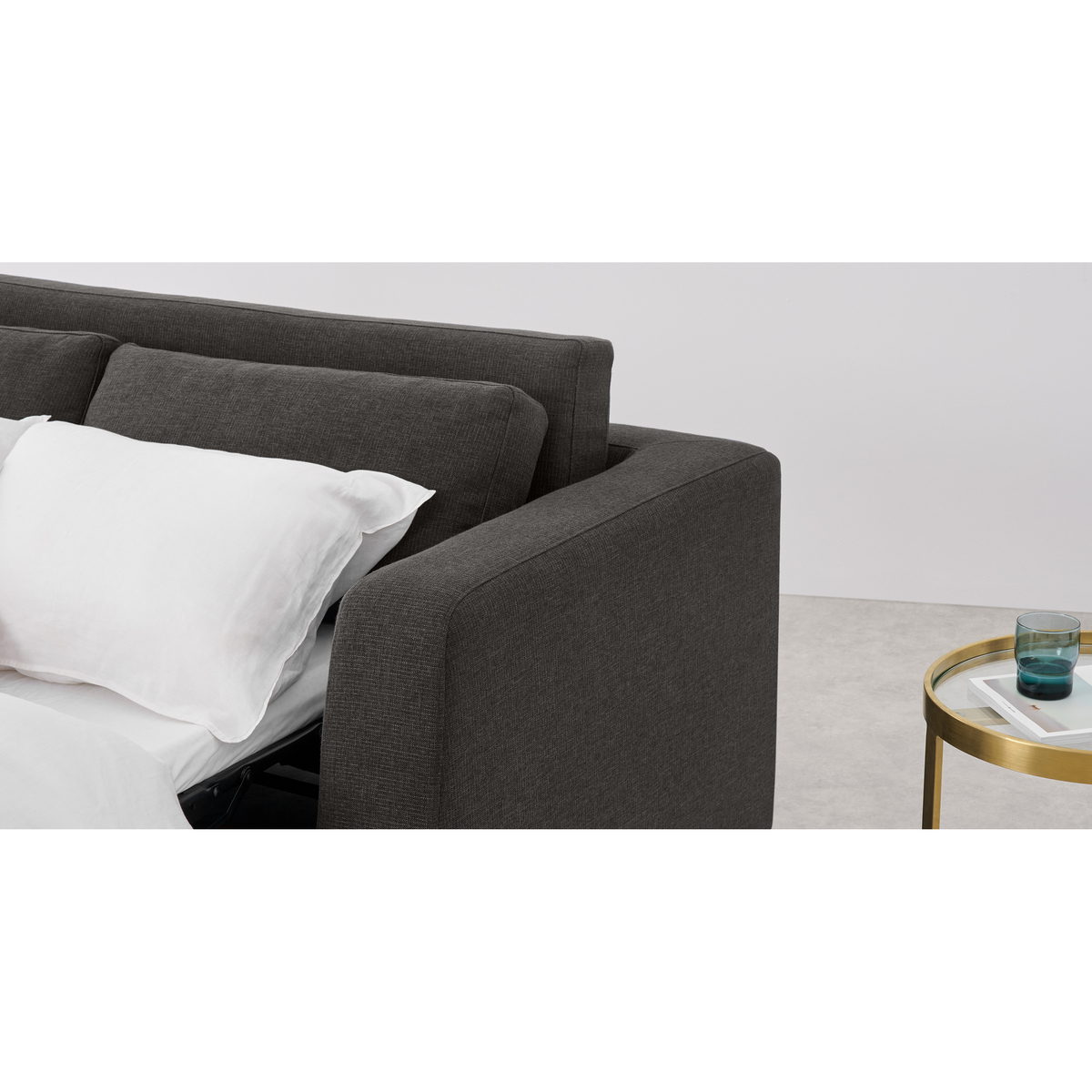 Mogen Left Hand Facing ChaIse End Sofa Bed with Storage, Oyster Grey – image 6