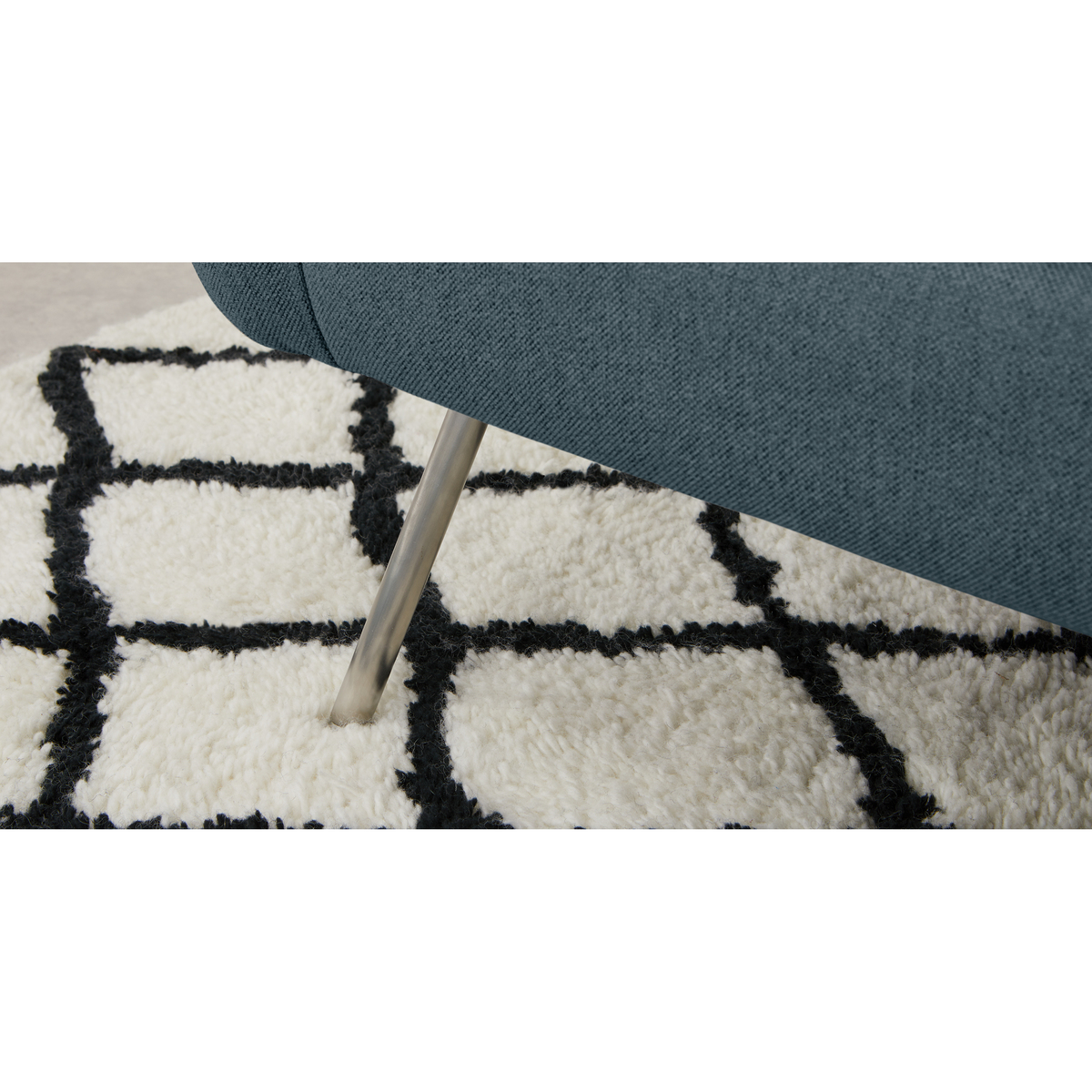 Reece 2 Seater Sofa, Mina Earl Blue with Metal Legs – image 4