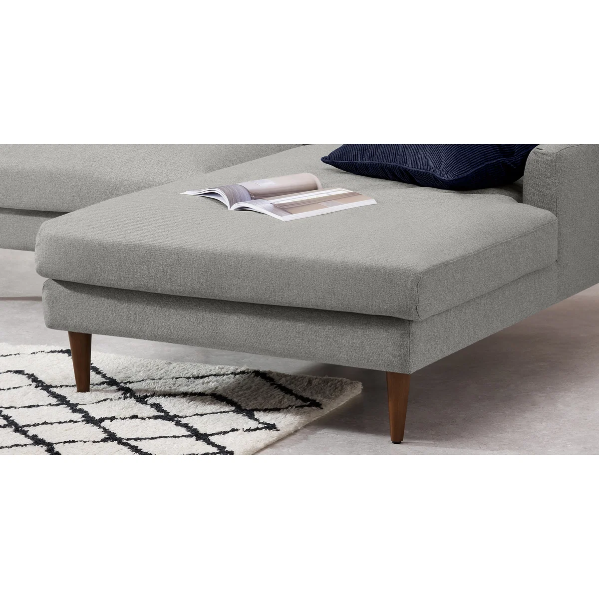 Herton Right Hand Facing Small Chaise End Sofa, Mountain Grey – image 4