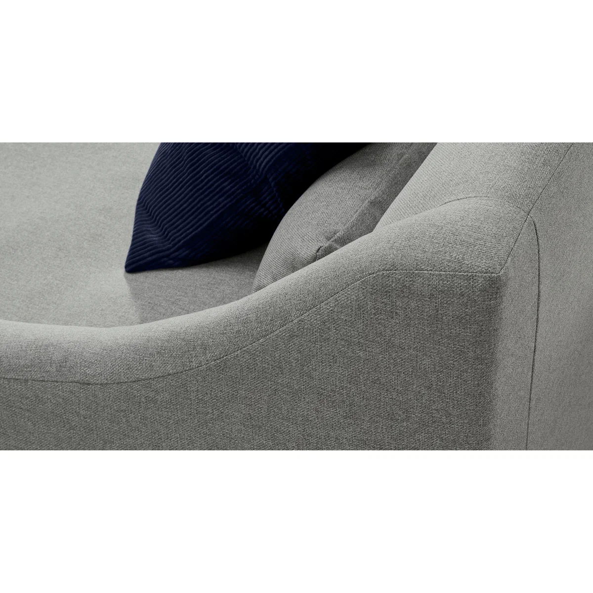 Herton Right Hand Facing Small Chaise End Sofa, Mountain Grey – image 6