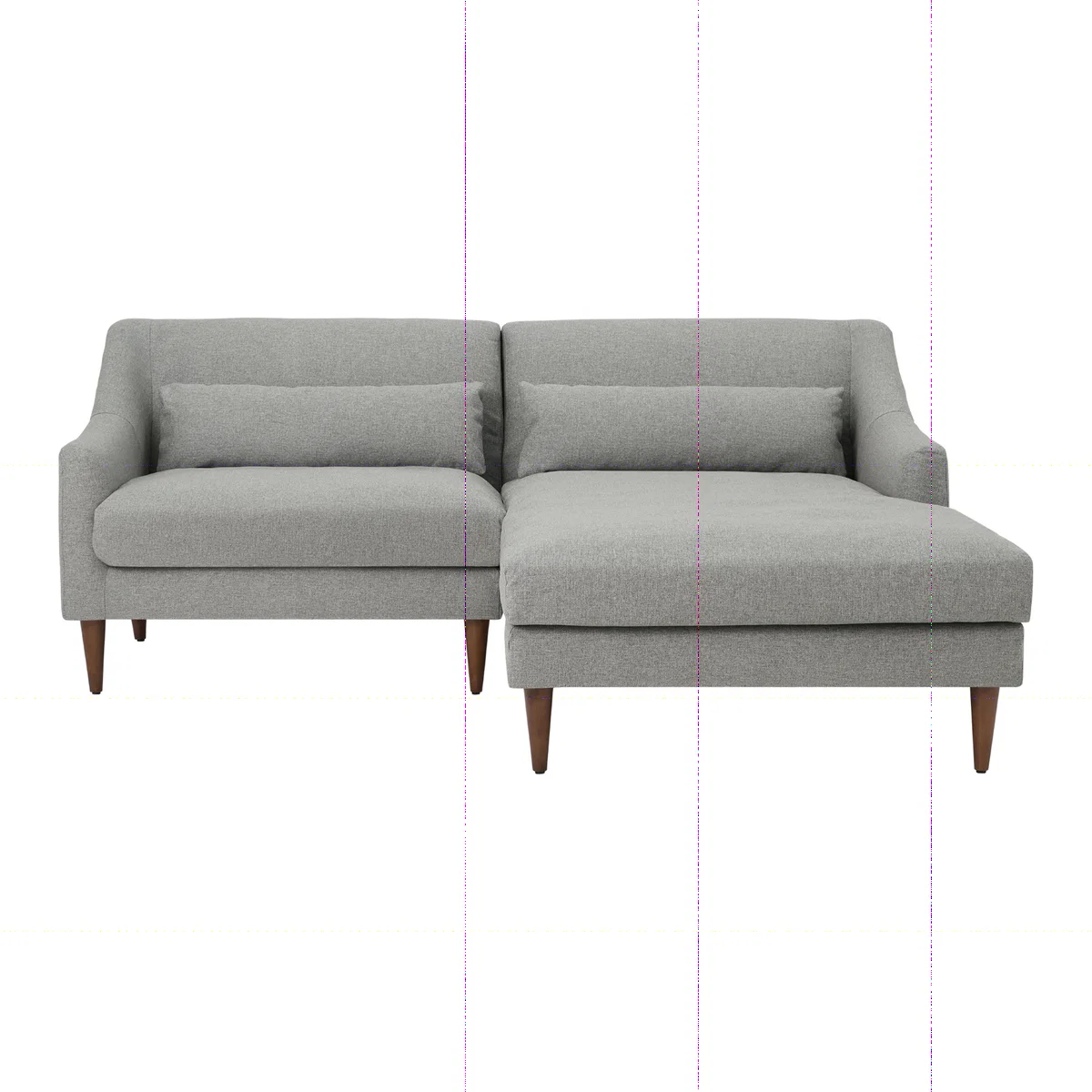 Herton Right Hand Facing Small Chaise End Sofa, Mountain Grey – image 1