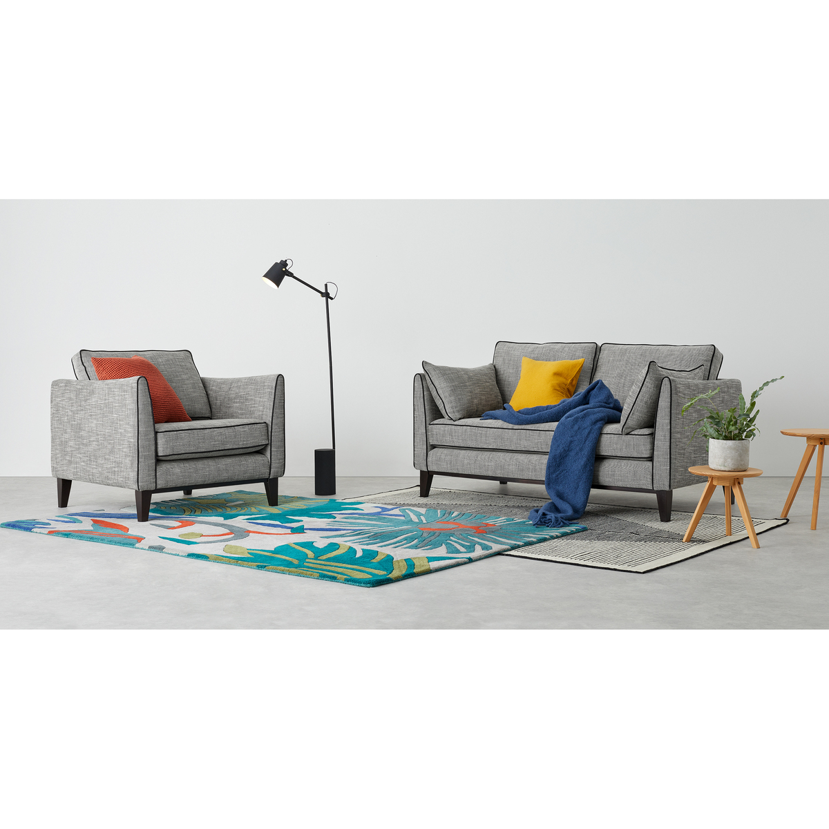 Content by Terence Conran Keston 2 Seater Sofa, Jet Grey – image 3