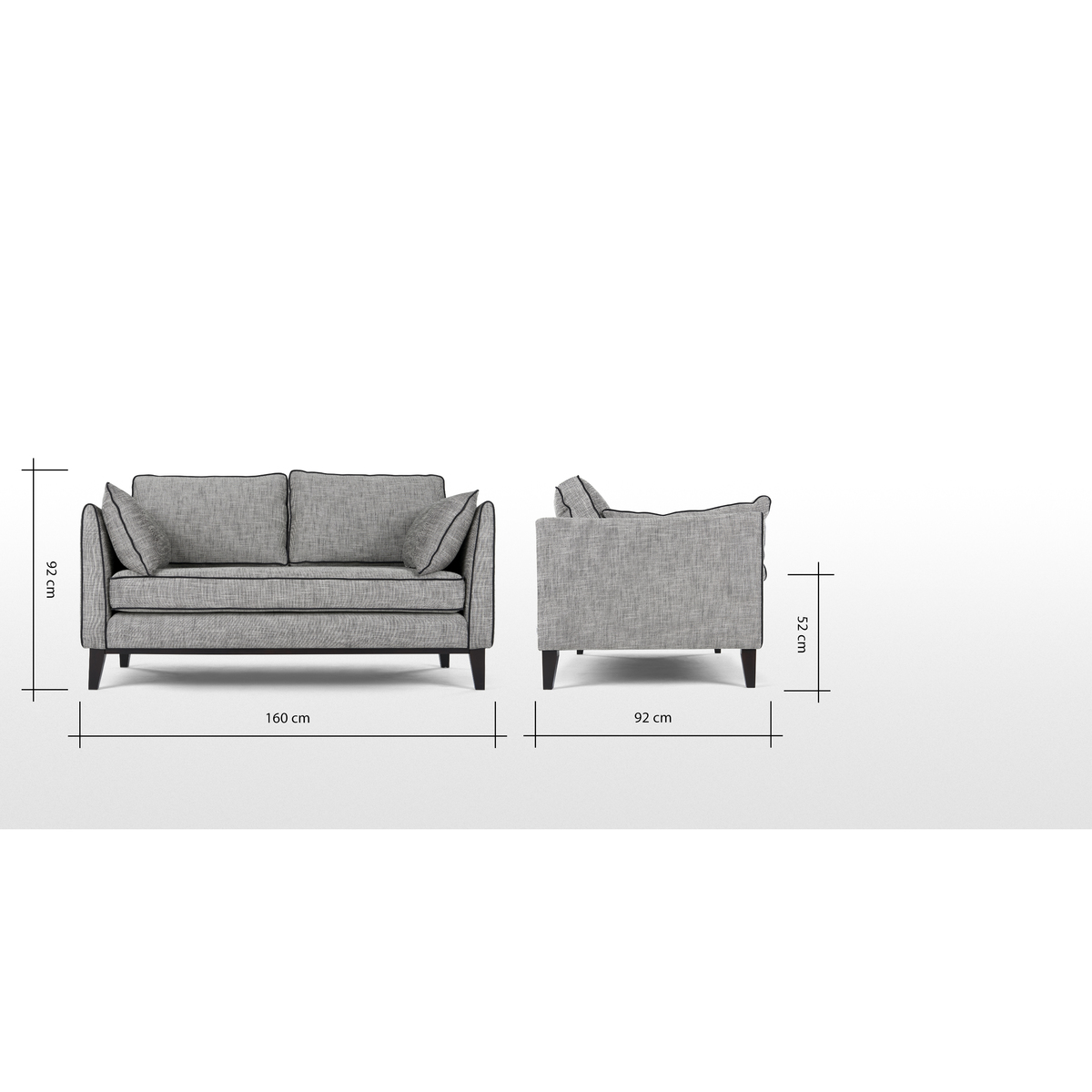 Content by Terence Conran Keston 2 Seater Sofa, Jet Grey – image 4