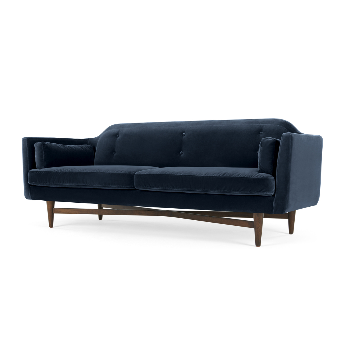 Imani 3 Seater Sofa, Navy Cotton Velvet – image 2