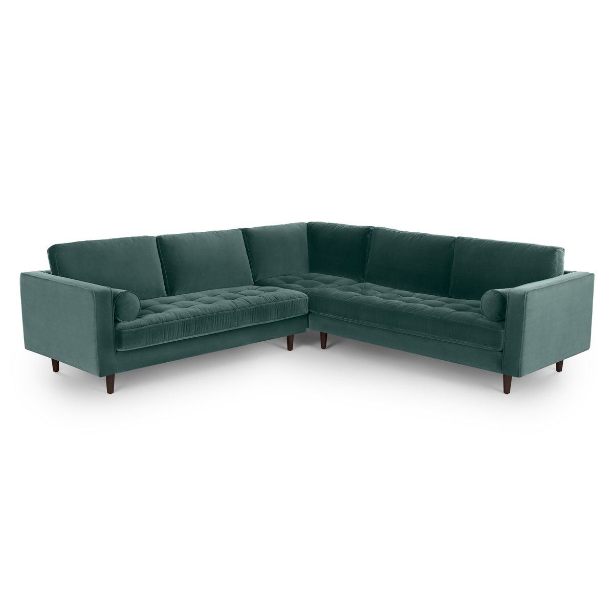 Scott Corner Sofa, Petrol Cotton Velvet – image 2