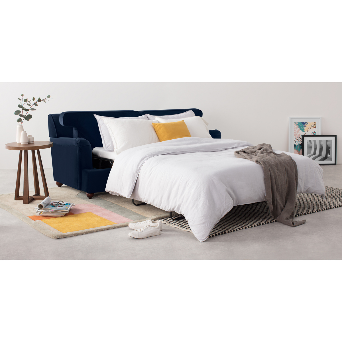 Orson Sofa Bed, Ink Blue Velvet – image 6
