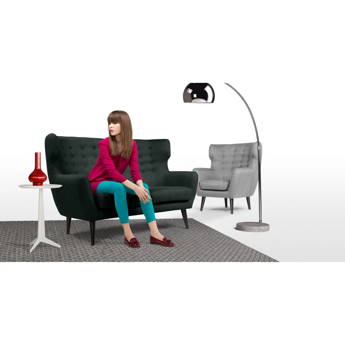 Kubrick 2 Seater Sofa, Anthracite Grey – image 2
