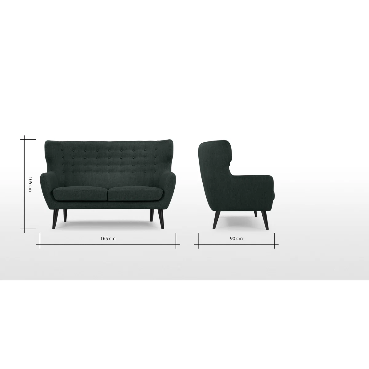 Kubrick 2 Seater Sofa, Anthracite Grey – image 6