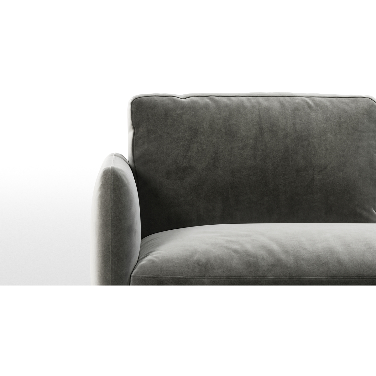 Custom MADE Fletcher 3 Seater Sofabed with Memory Foam Mattress, Steel Grey Velvet – image 5