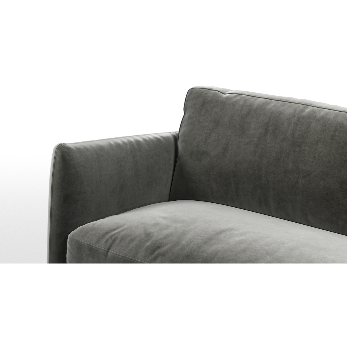 Custom MADE Fletcher 3 Seater Sofabed with Memory Foam Mattress, Steel Grey Velvet – image 6