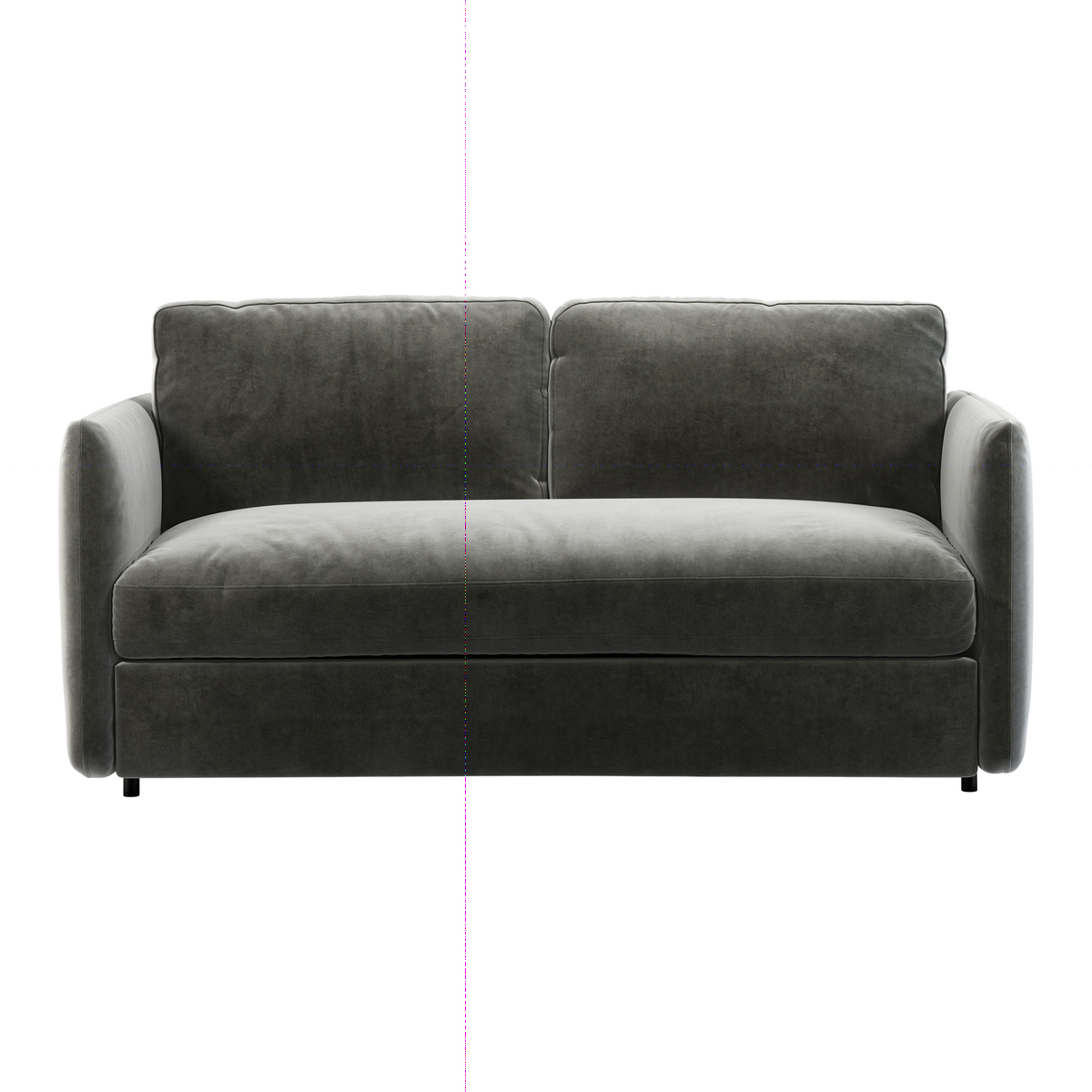 Custom MADE Fletcher 3 Seater Sofabed with Memory Foam Mattress, Steel Grey Velvet – image 1