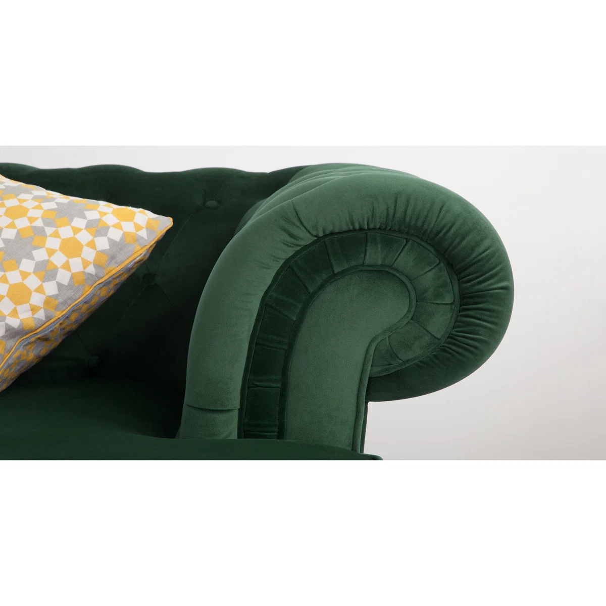 Branagh Right Hand Facing Chaise End Corner Sofa, Pine Green Velvet – image 6