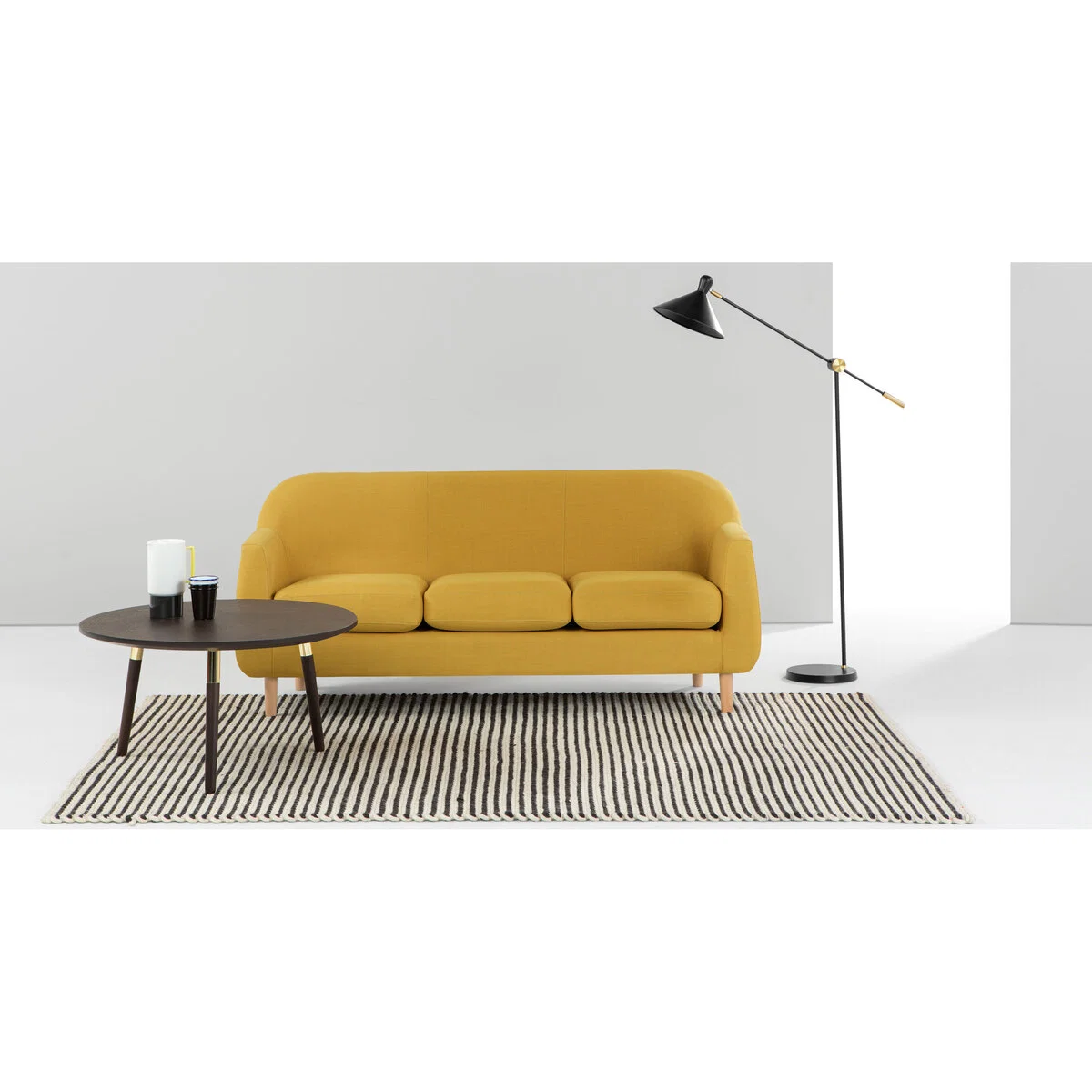 Tubby 3 Seater Sofa, Retro Yellow – image 3