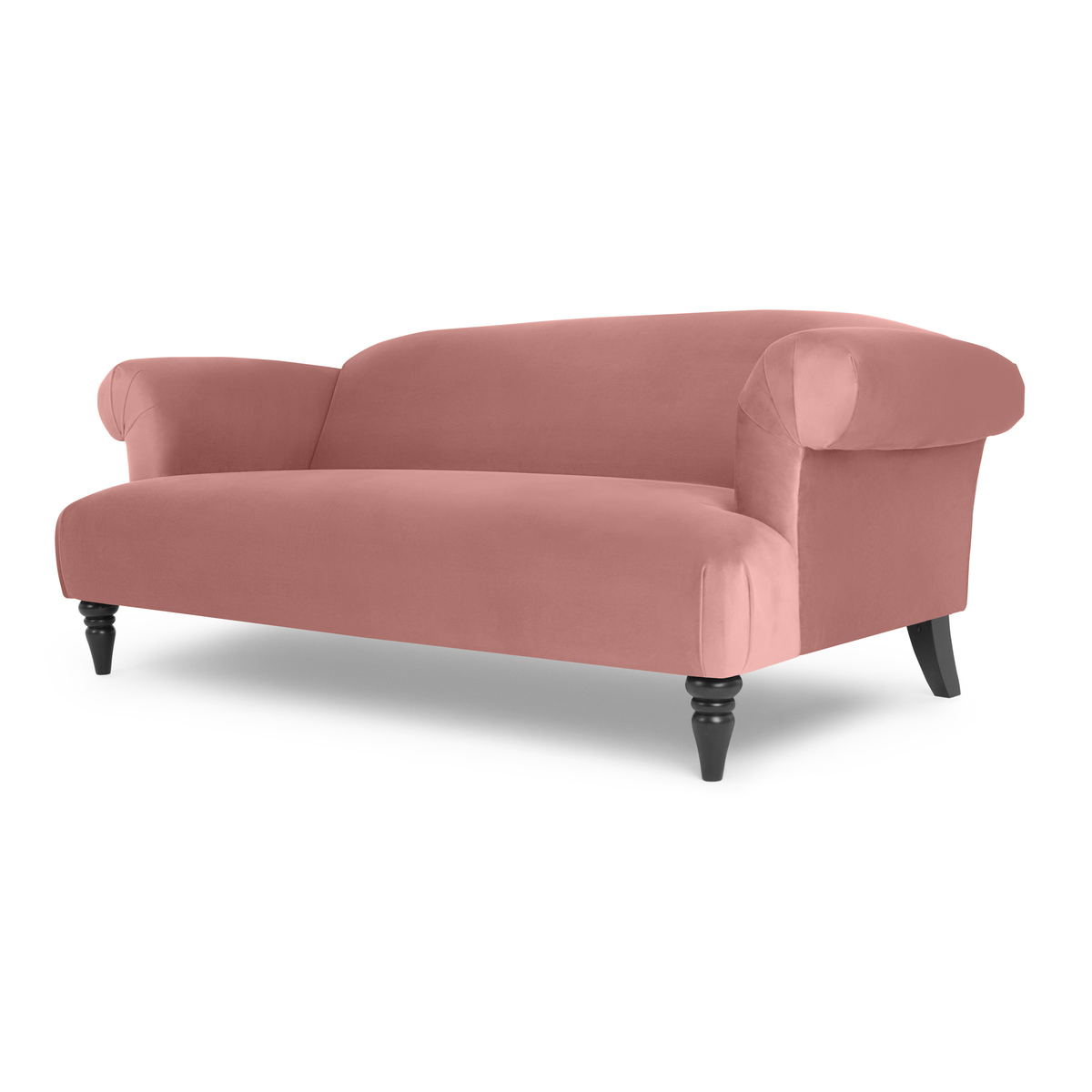 Claudia 3 Seater Sofa, Old Rose Velvet – image 2