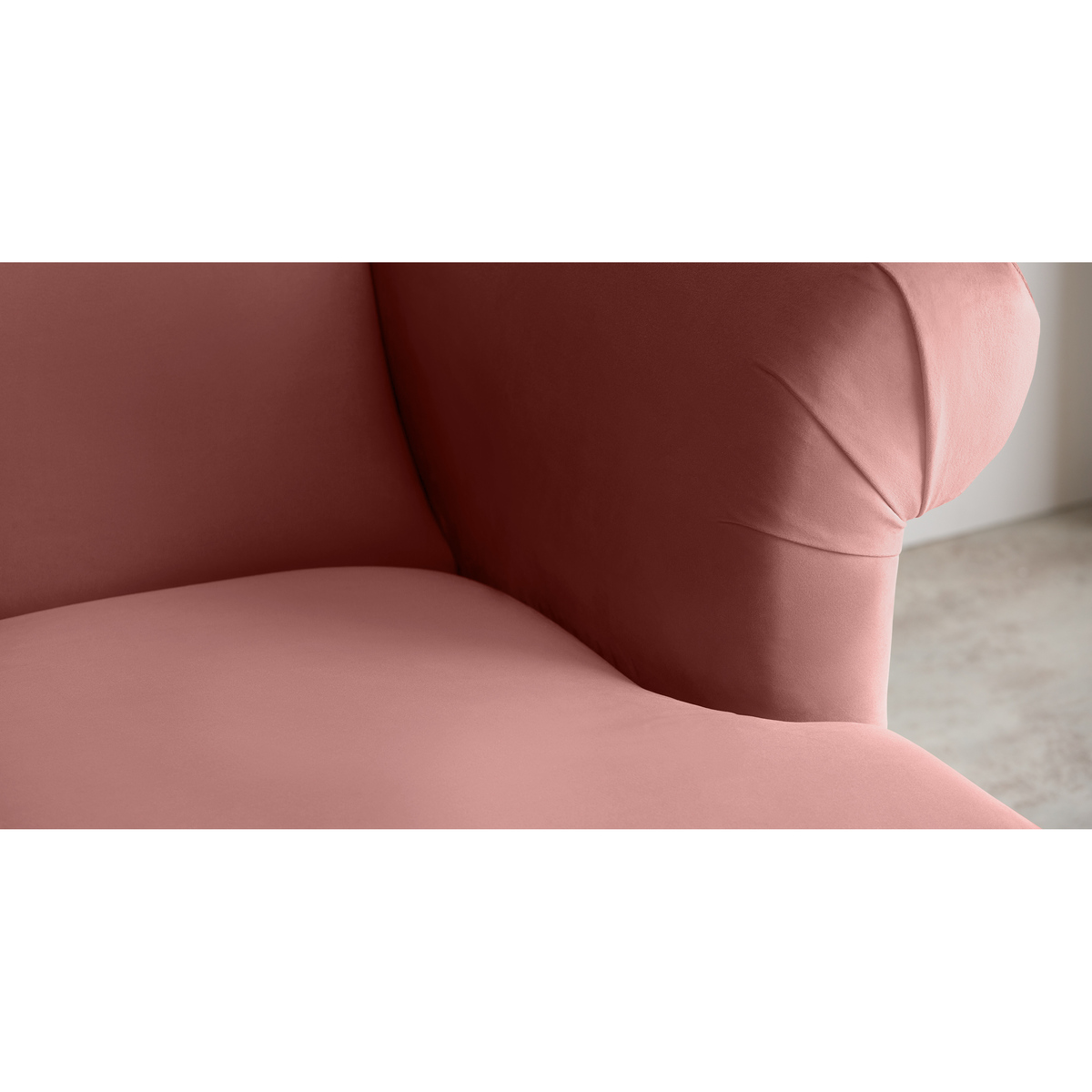Claudia 3 Seater Sofa, Old Rose Velvet – image 4