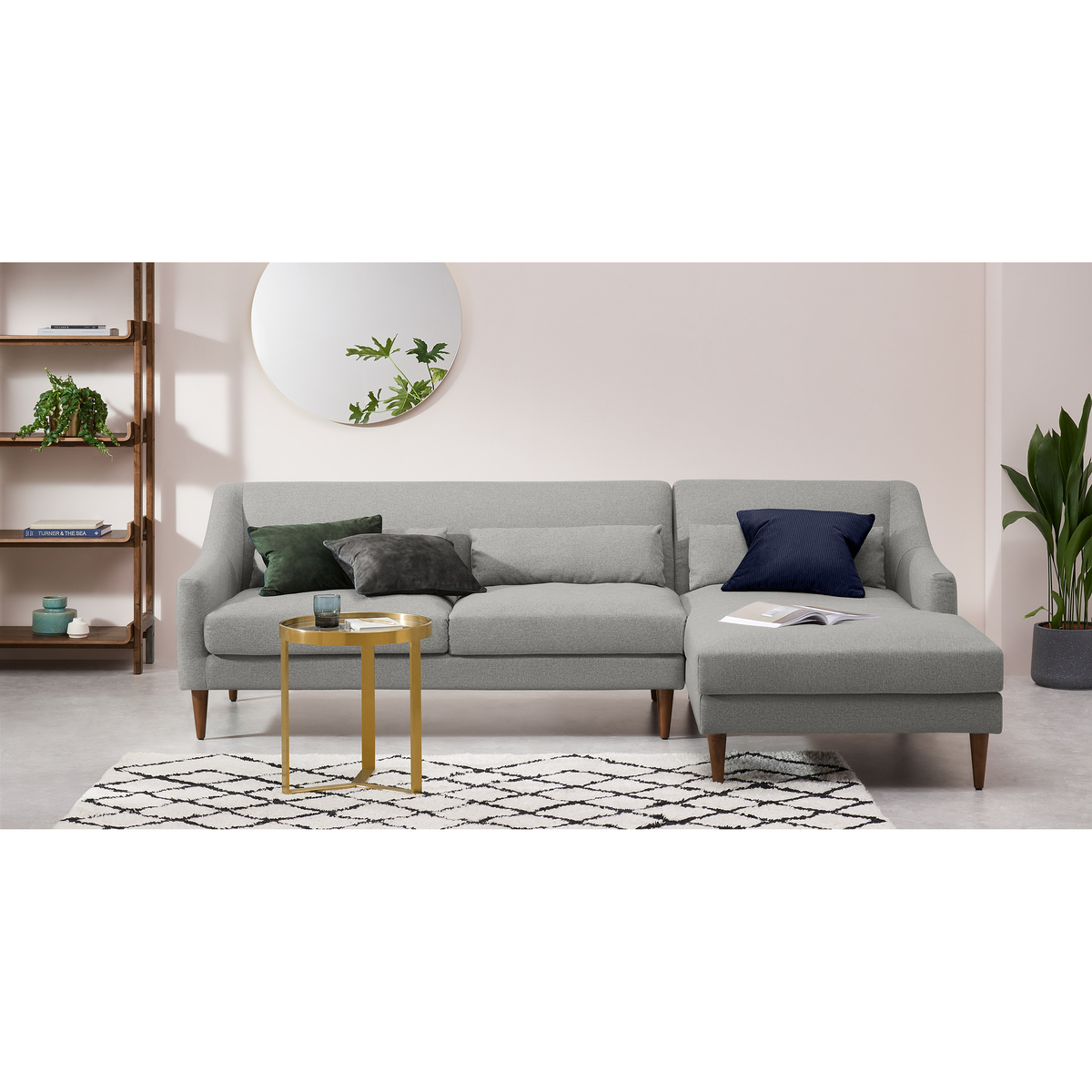 Herton Right Hand Facing Chaise End Sofa, Mountain Grey – image 3
