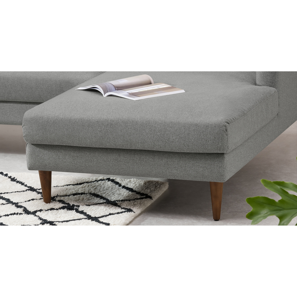 Herton Right Hand Facing Chaise End Sofa, Mountain Grey – image 4