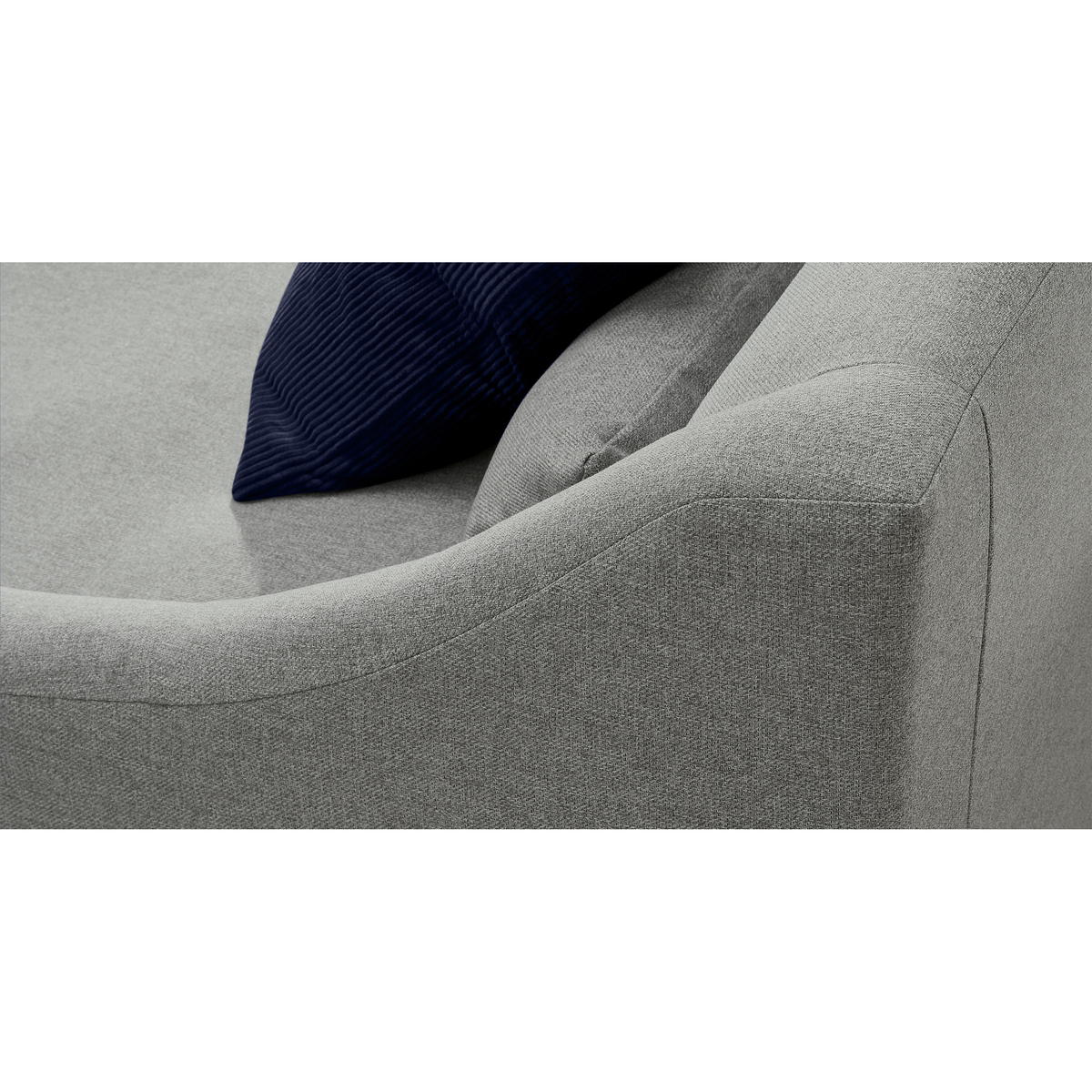 Herton Right Hand Facing Chaise End Sofa, Mountain Grey – image 6