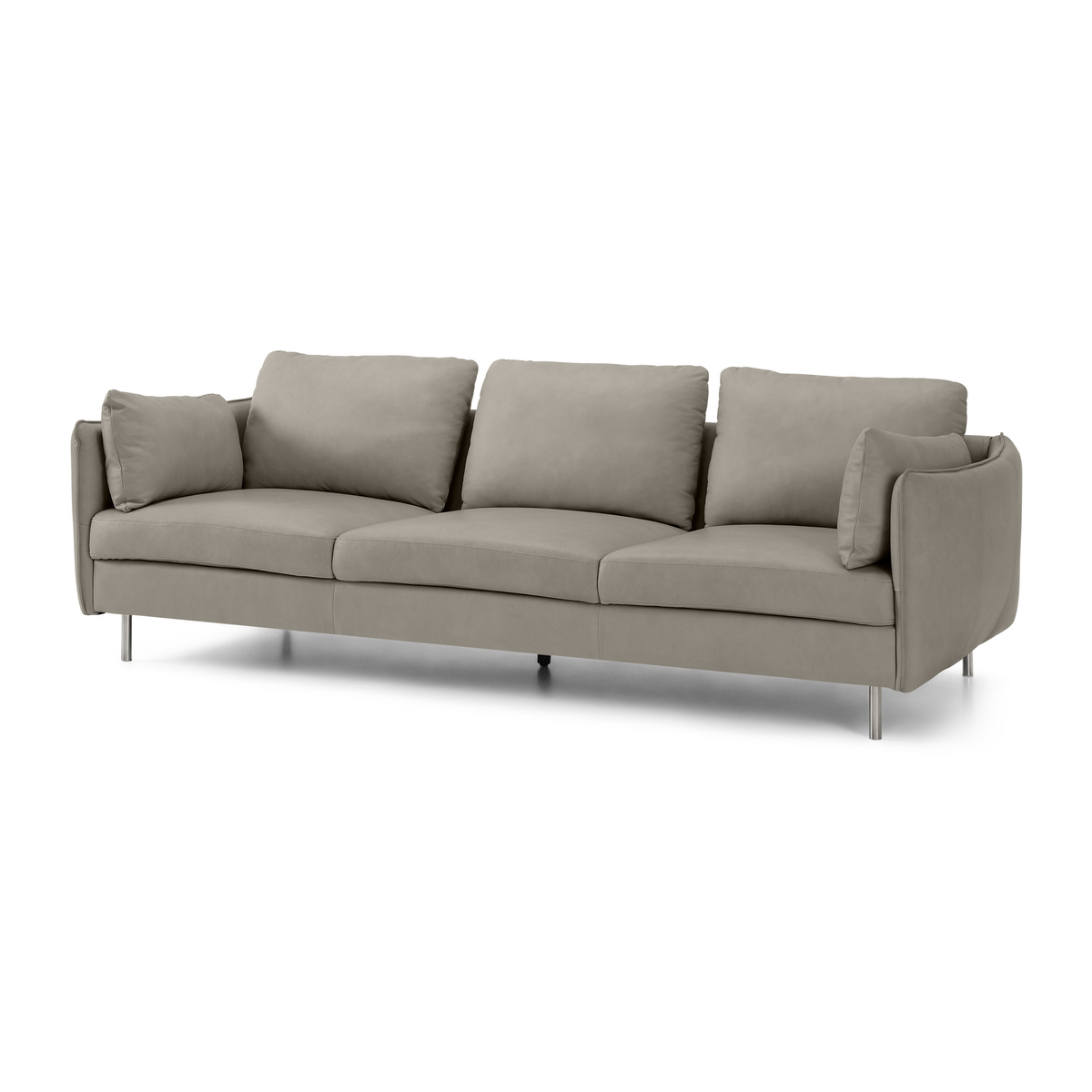 Vento 3 Seater Sofa, Pale Putty Leather – image 2