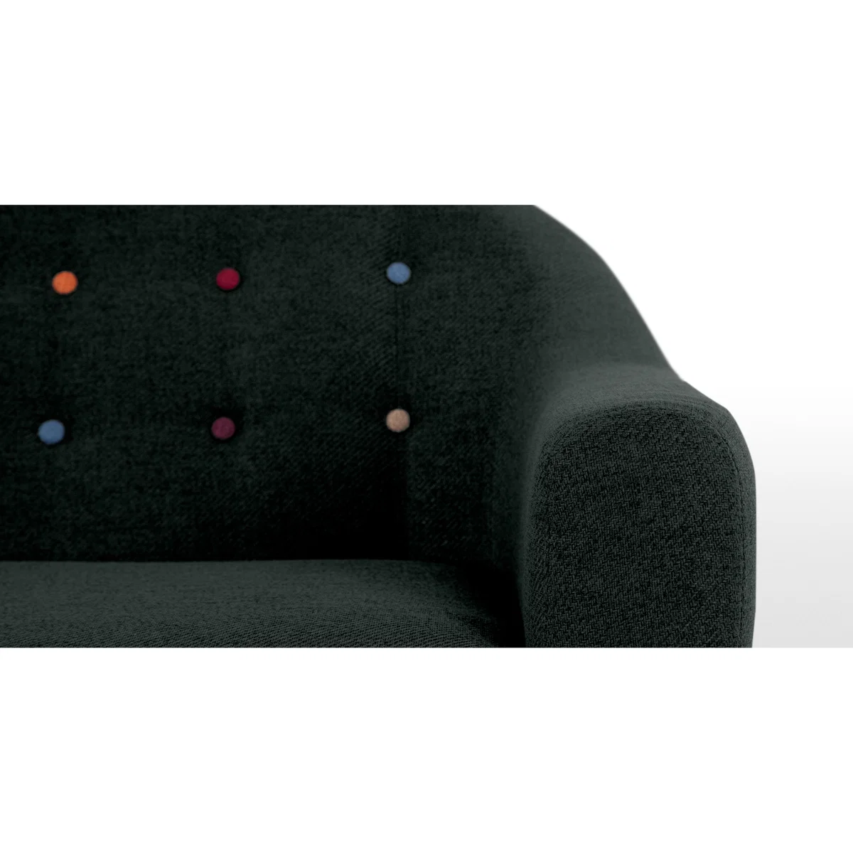 Ritchie Corner Sofa, Anthracite Grey with Rainbow Buttons – image 5