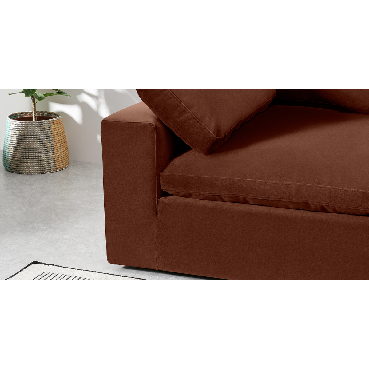 Samona 3 Seater Sofa, Amber Velvet – image 6