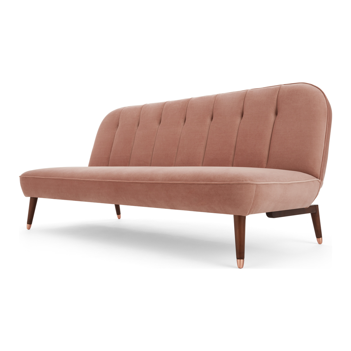 Margot Click Clack Sofa Bed, Blush Pink Velvet – image 1