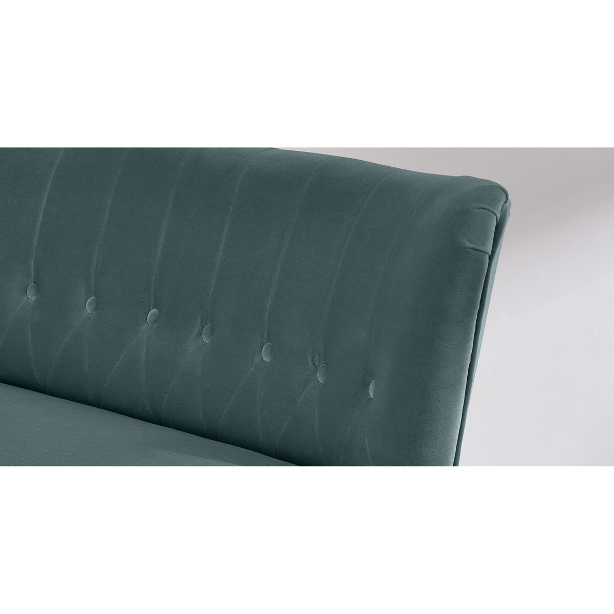 Charley 2 Seater Sofa, Marine Green Velvet, Natural Leg – image 4