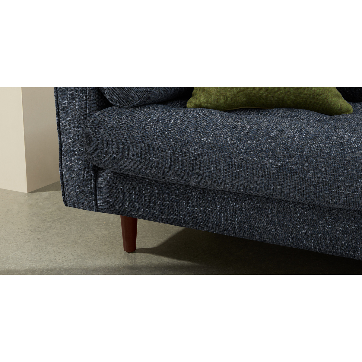Scott 4 Seater Right Hand Facing Chaise End Corner Sofa, Cuba Blue Weave – image 6