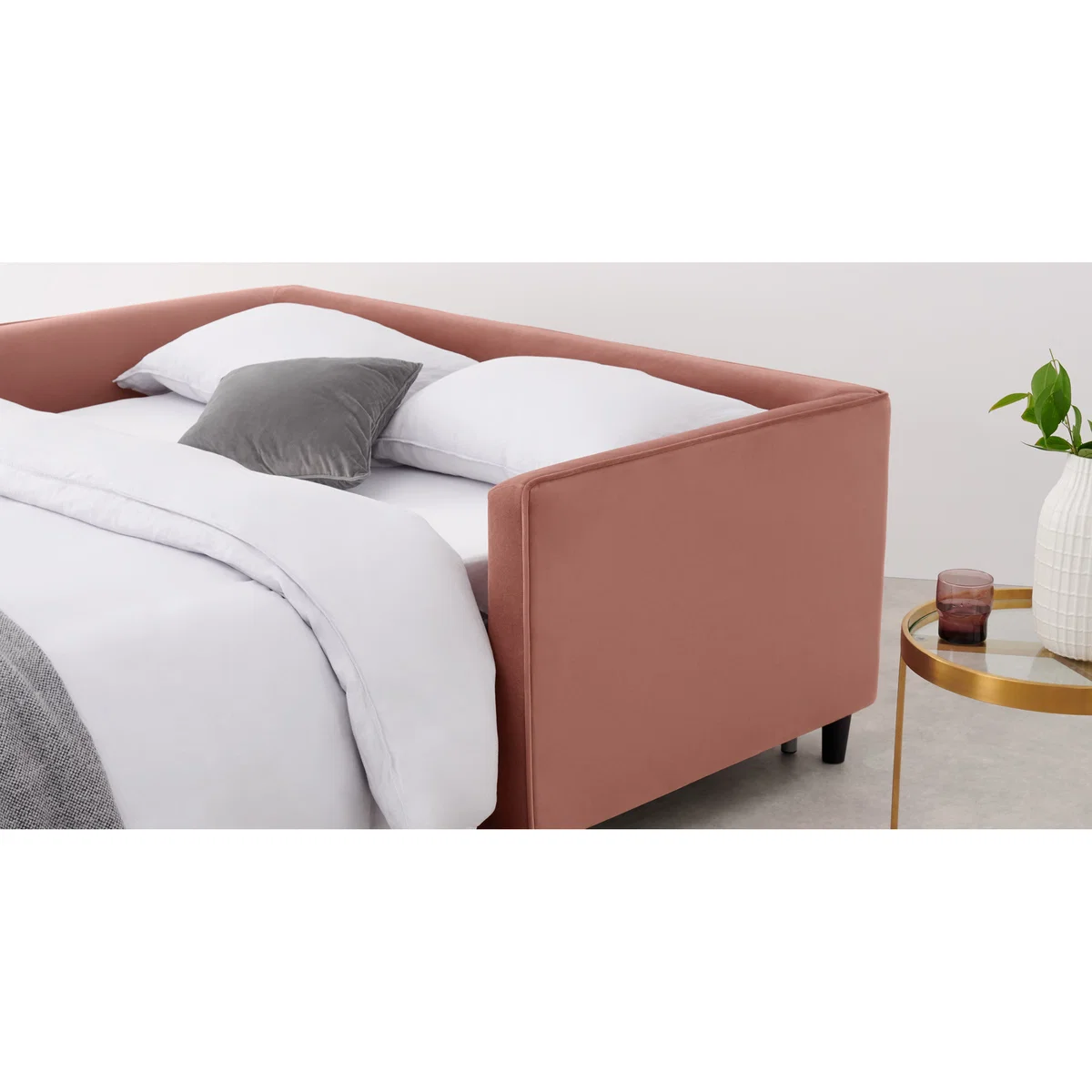 Barrow Sofa Bed, Blush Pink Velvet – image 4
