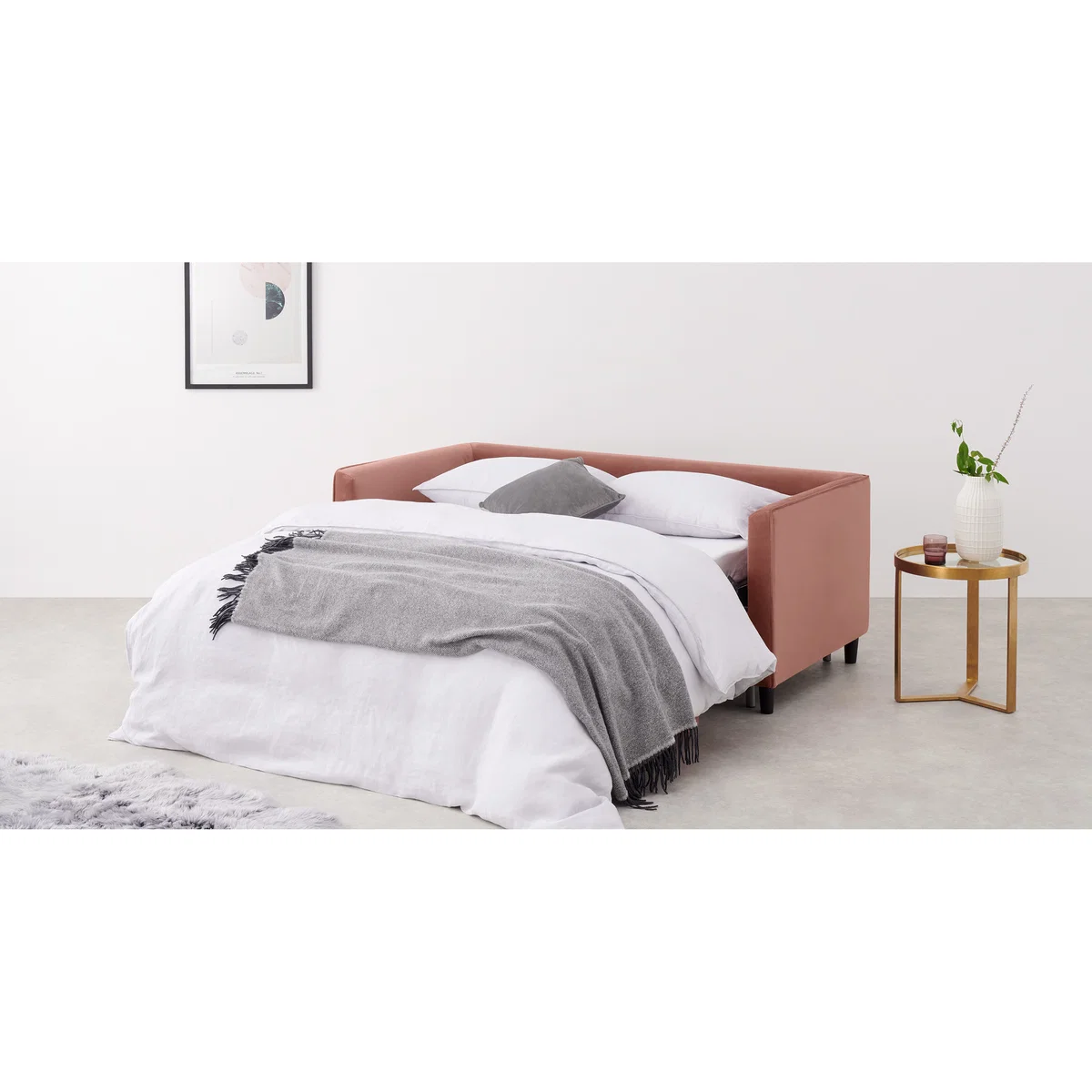 Barrow Sofa Bed, Blush Pink Velvet – image 5