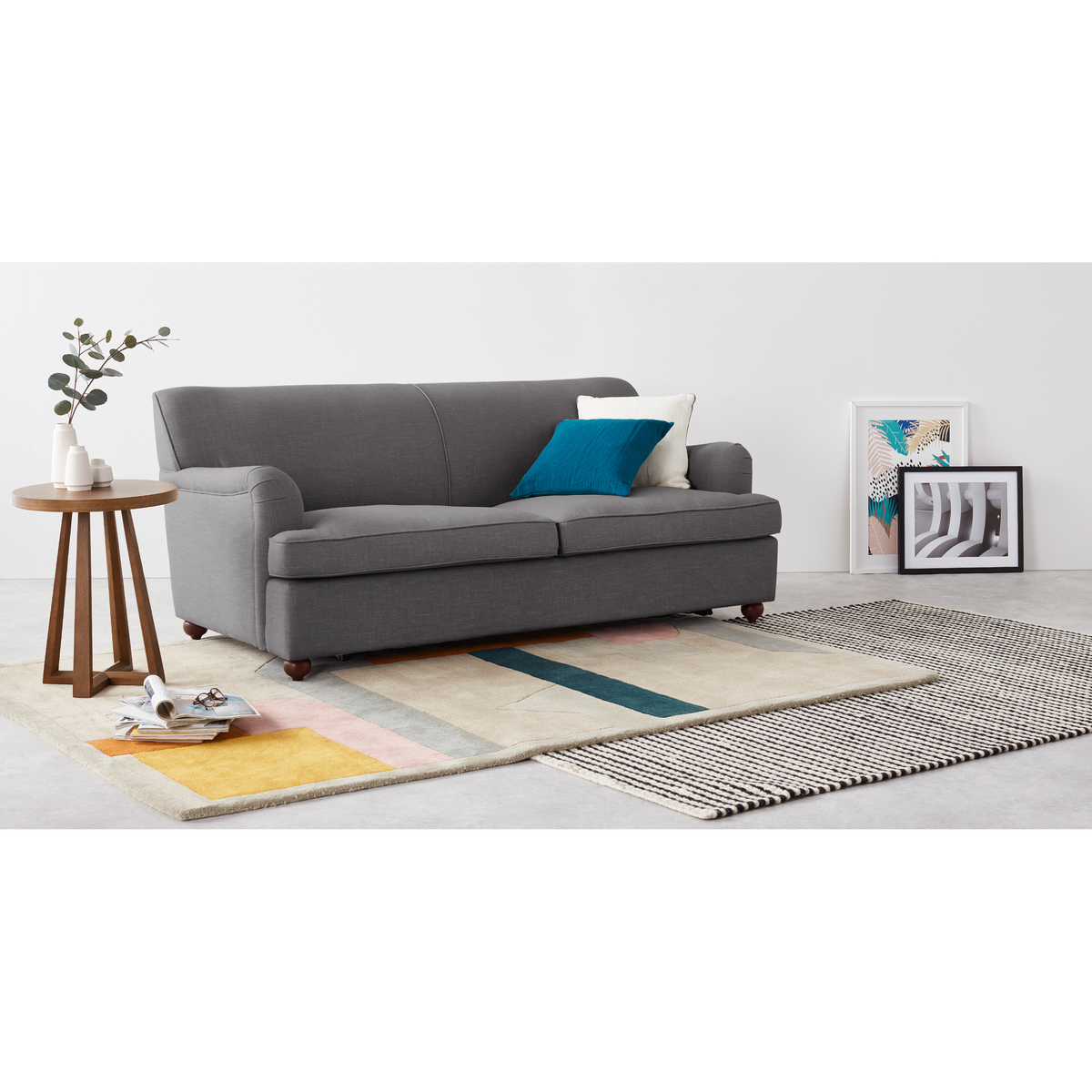 Orson 3 Seater Sofa Bed, Graphite Grey – image 2