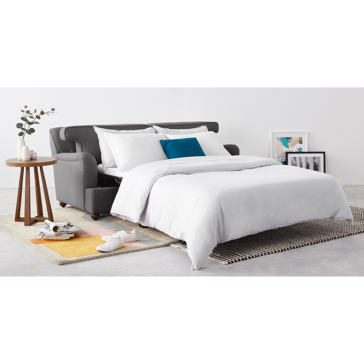 Orson 3 Seater Sofa Bed, Graphite Grey – image 5